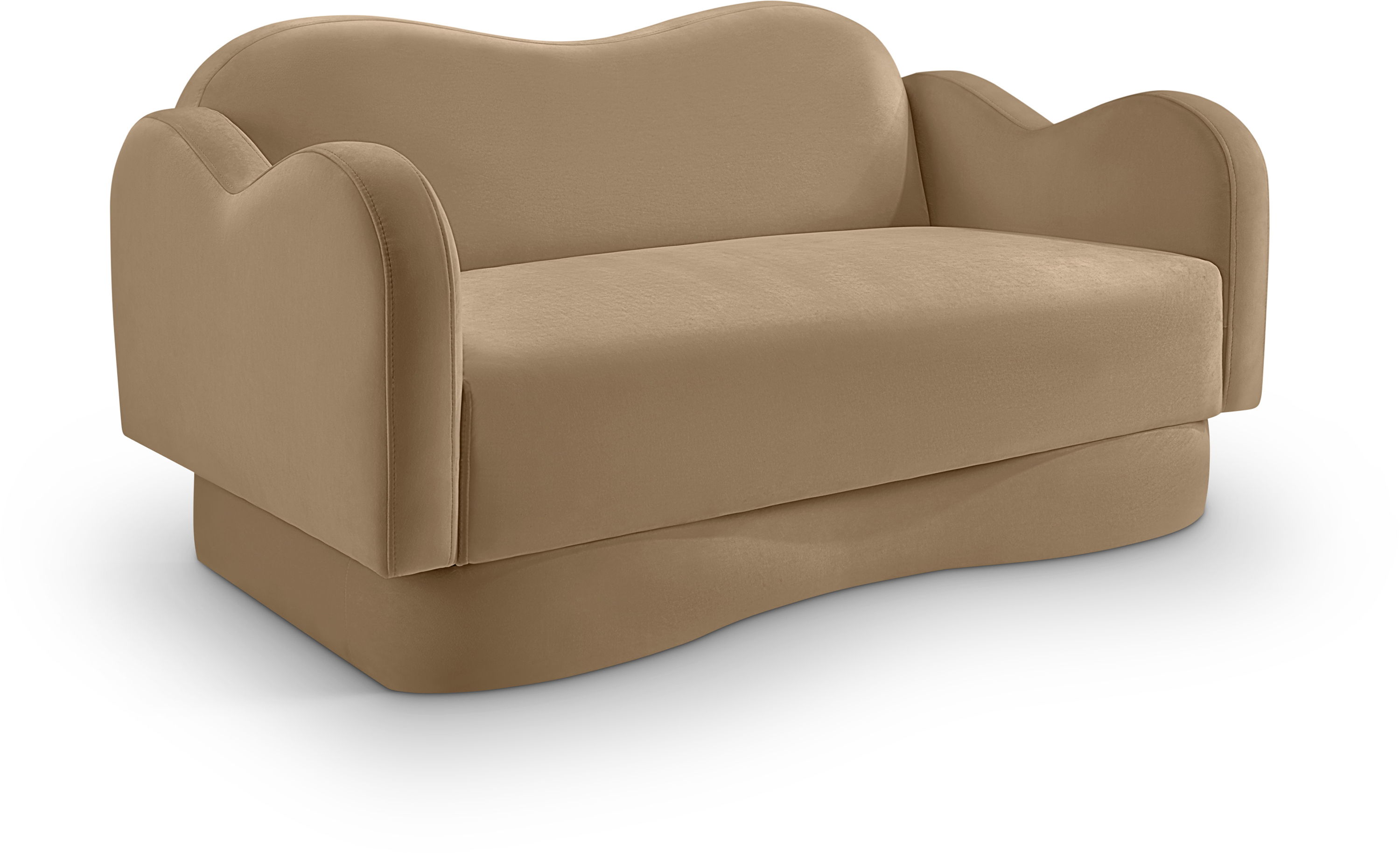 Bloom - Velvet Loveseat - Camel