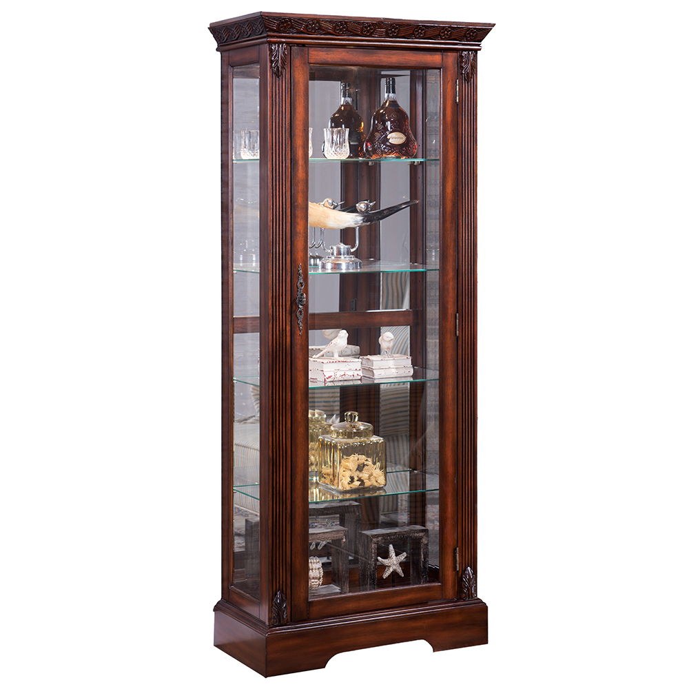 Addy - Curio Cabinet - Cherry, dark brown, view 2