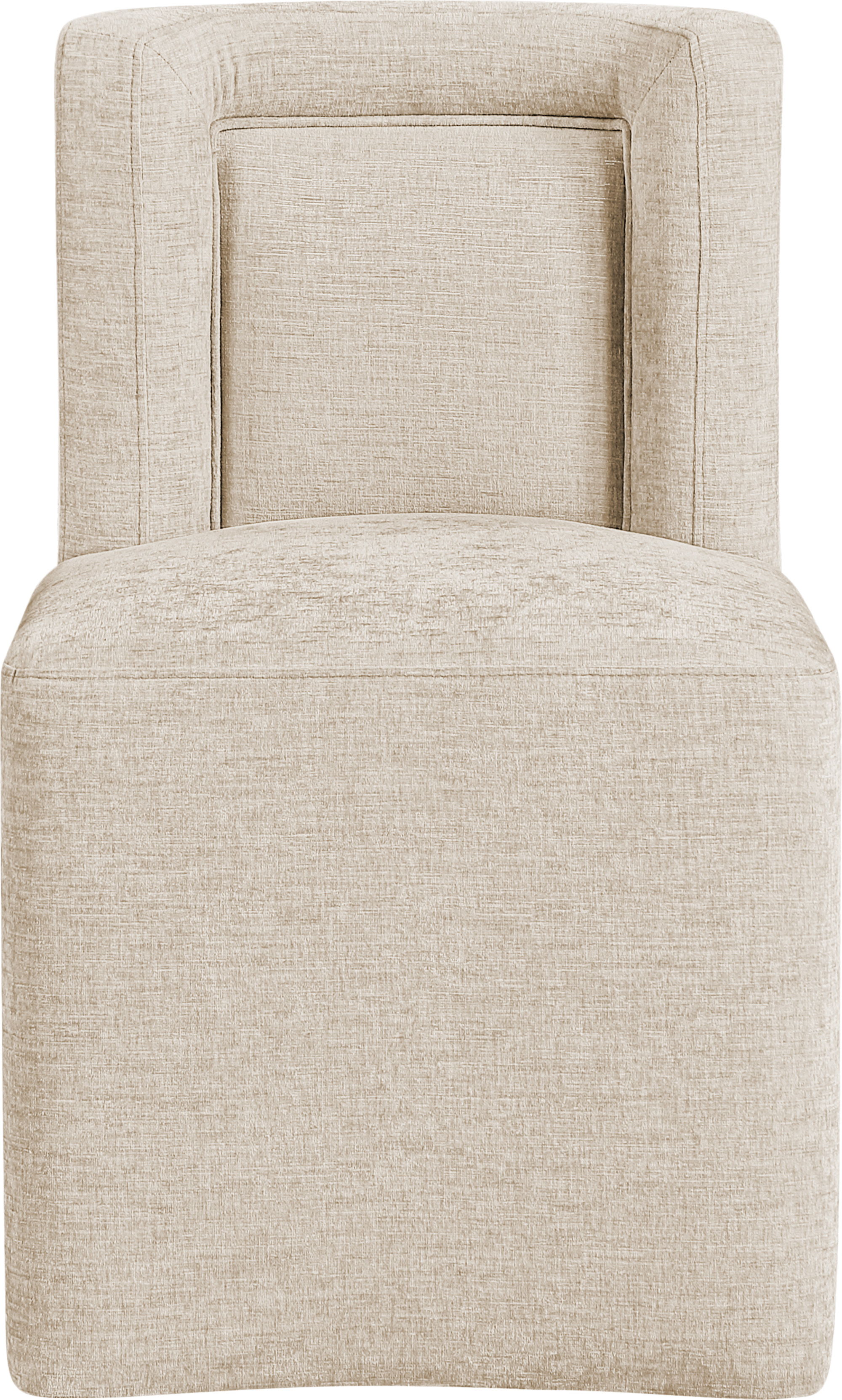 Duvina - Chenille Performance Fabric Dining Chair - Beige