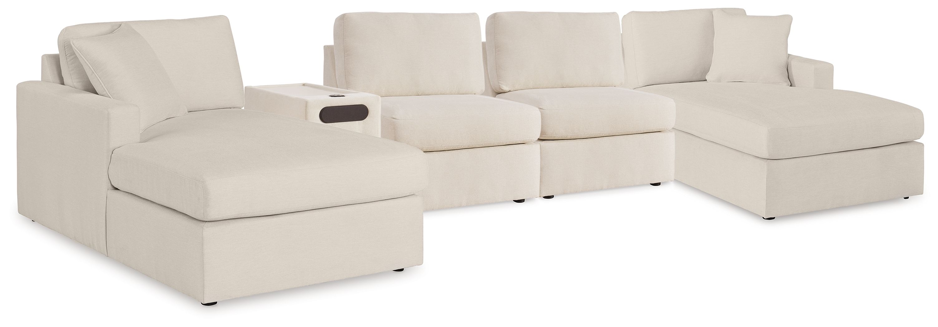 5 Pc · Double Chaise Sectional With Audio Console