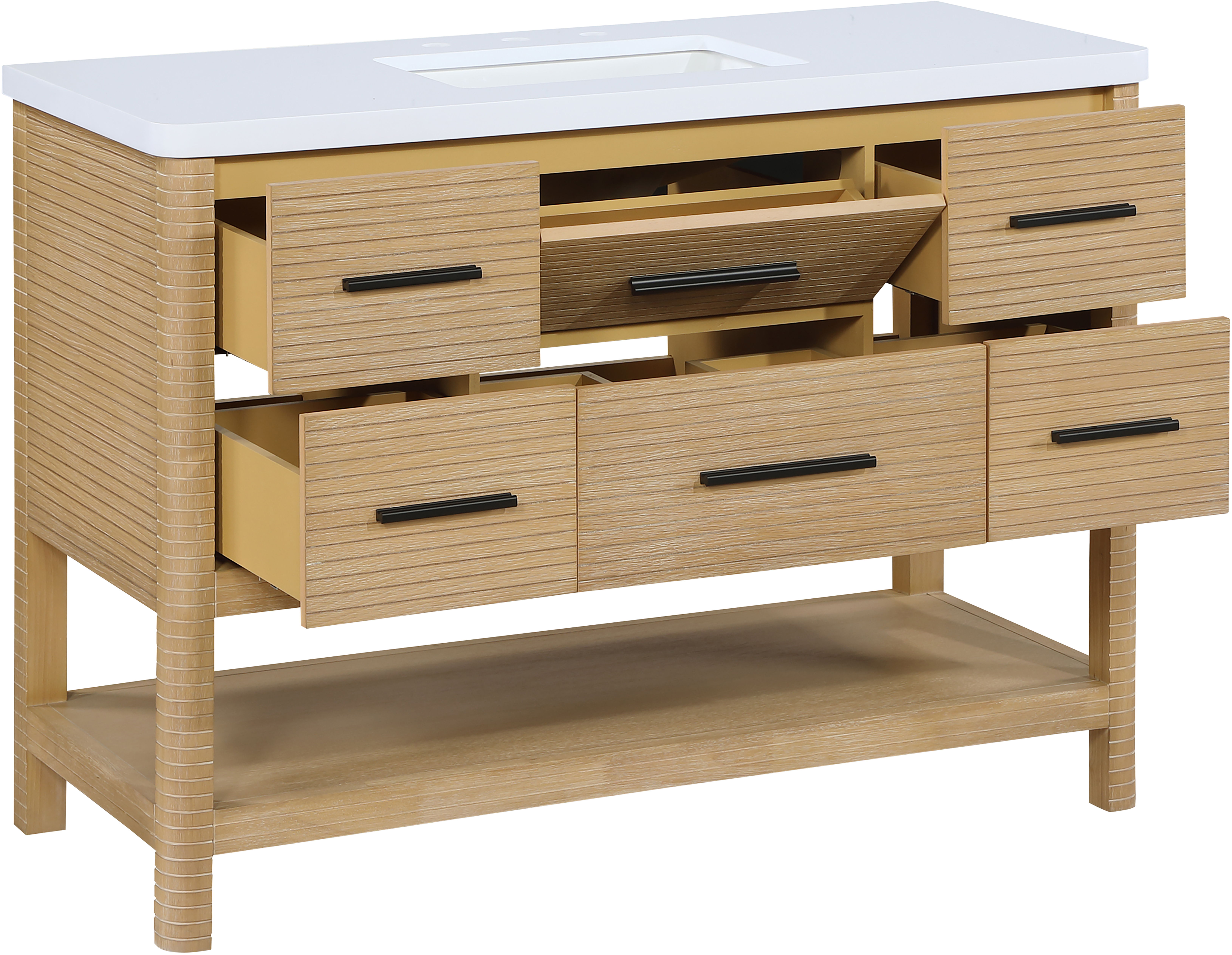 Oakwell - 48'' Bathroom Vanity - Natural / White
