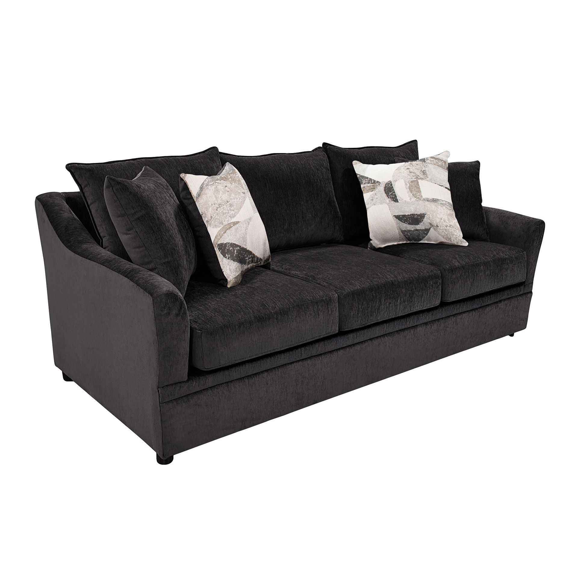 Sylvie - Sofa With 4 Accent Pillows - Lush Mink Gray
