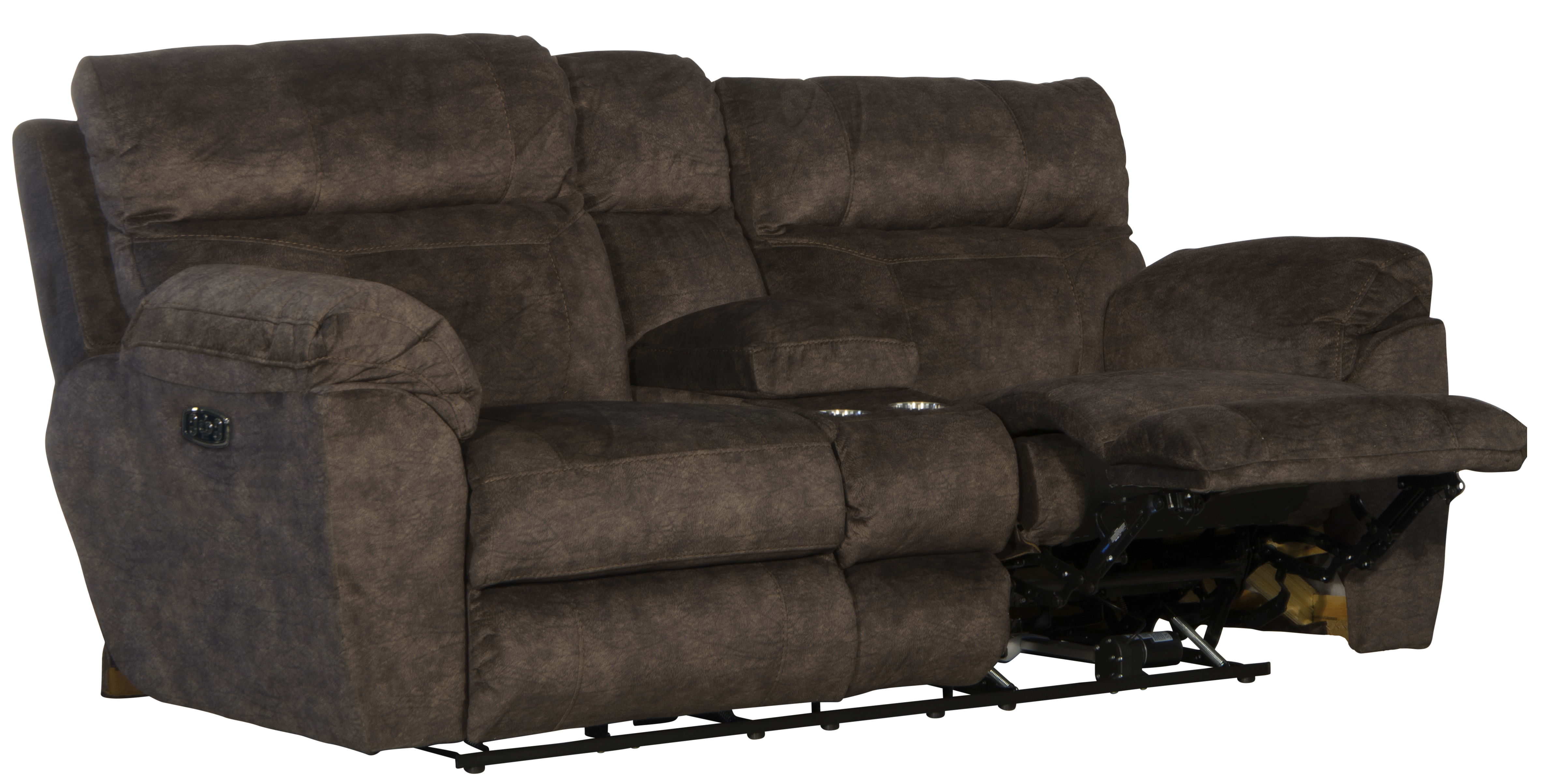 Sedona - Power Lay Flat Reclining Console Loveseat With Power Adjustable Headrest & Lumbar - Mocha