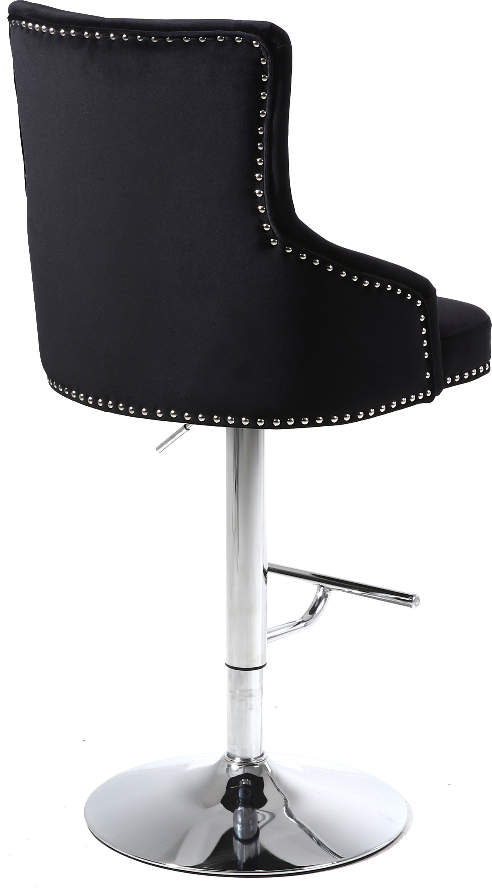 Claude - Fabric Adjustable Stool - Black