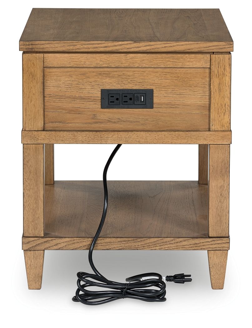 Ashley Furniture Sharlance - Rectangular End Table - Light Brown - Image 6