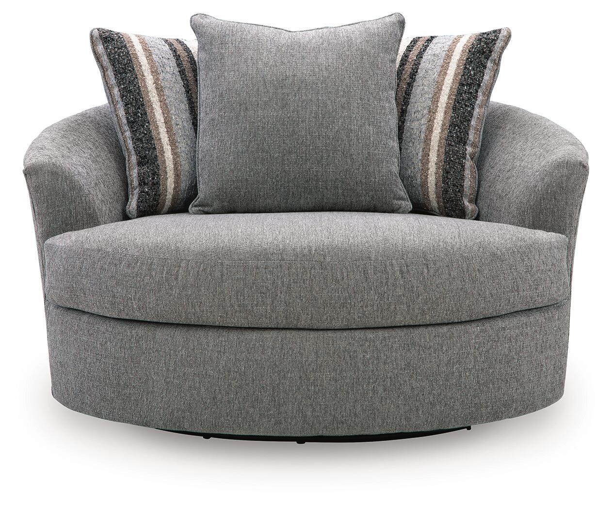 Ashley Furniture Creston Heights - Oversized Swivel Accent Chair - Smolder - Image 3