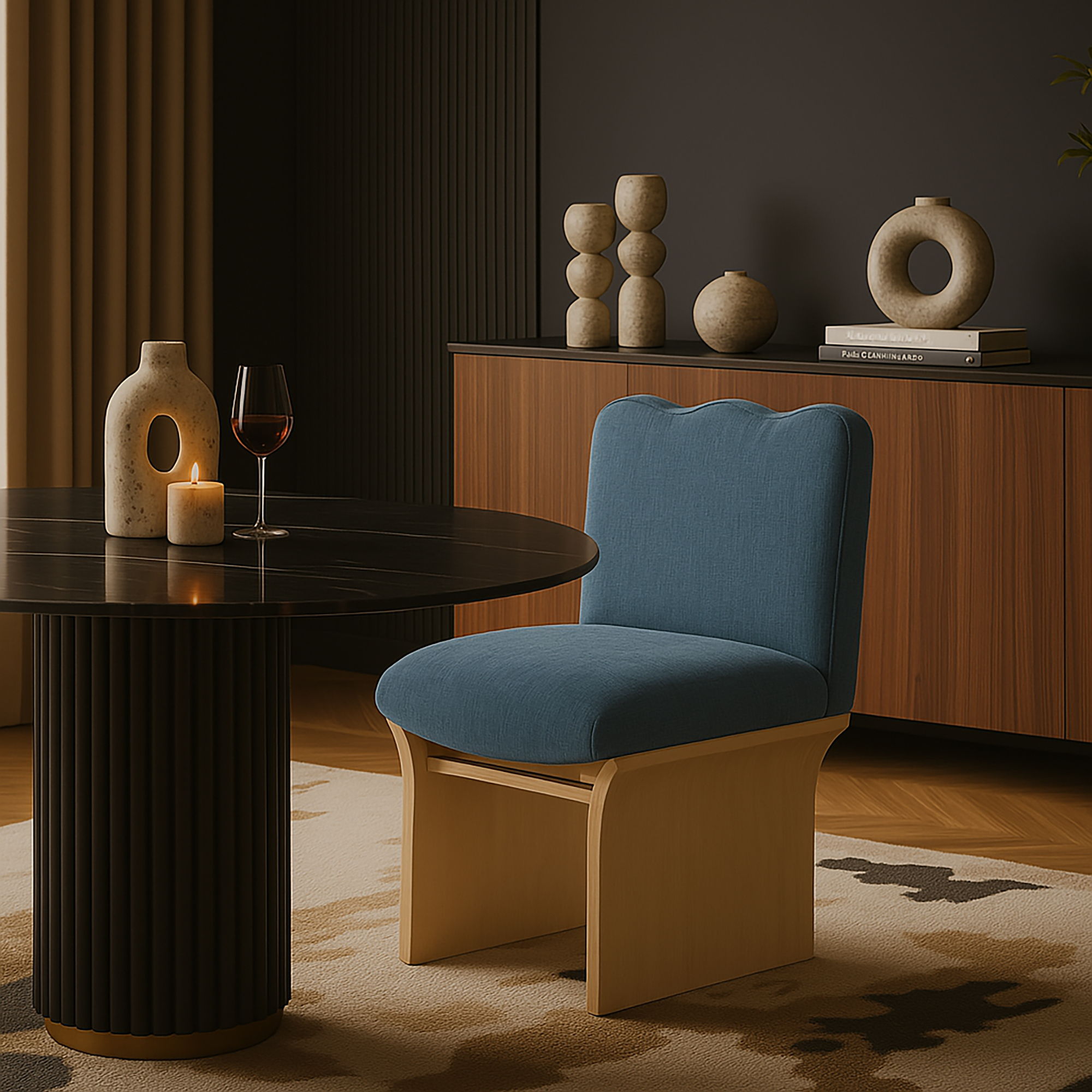 Shaw - Upholstered Dining Chair - Light Blue