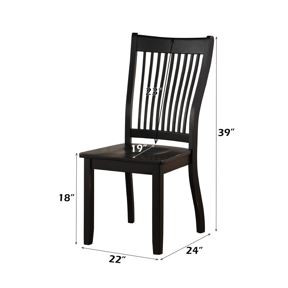 Renske - Side Chair (Set of 2) - Black, black, view 5