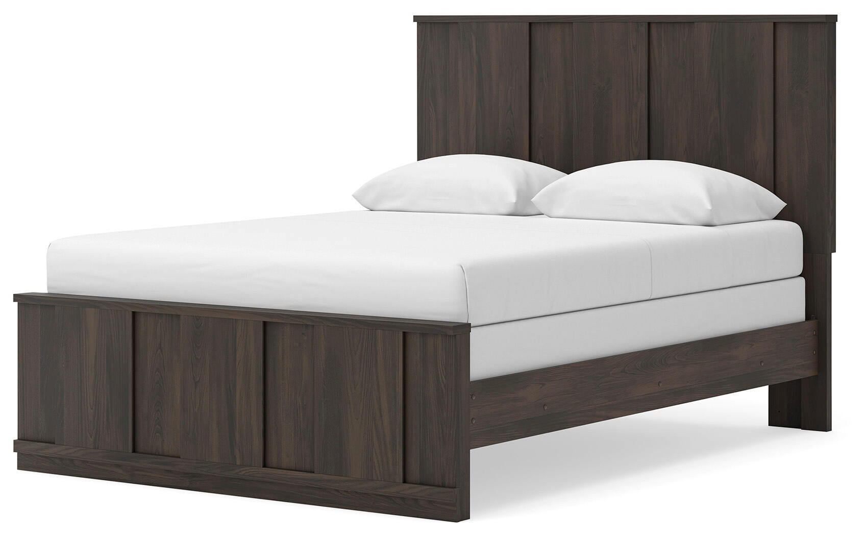 Ashley Furniture Shaehartin - Queen Panel Bed - Dark Brown - Image 4