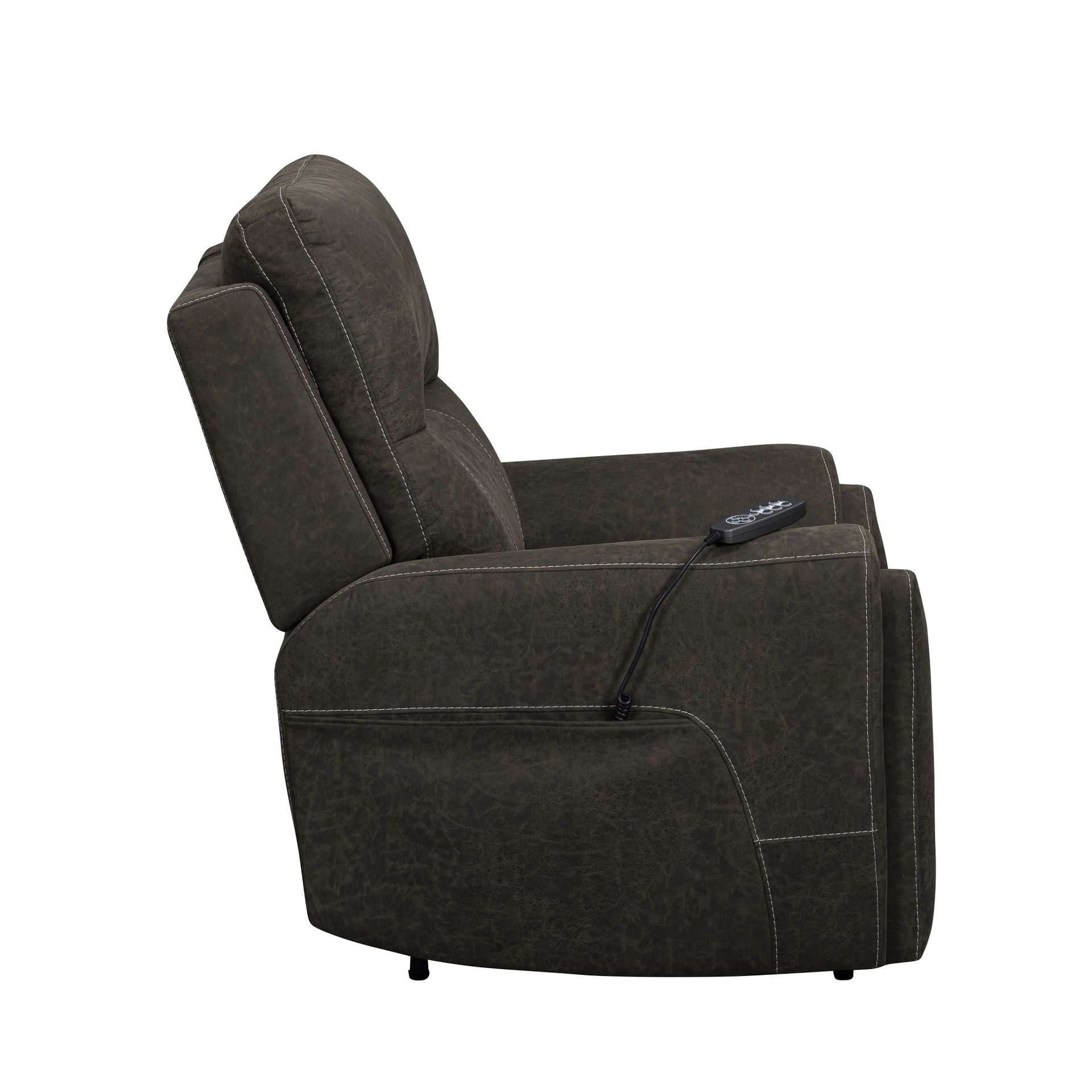 Gaia - Auto Glider Recliner With Power Headrest & Footrest - Sable, dark brown, view 5