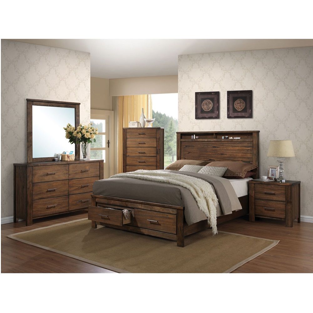 Merrilee - Nightstand - Oak, light brown, view 4