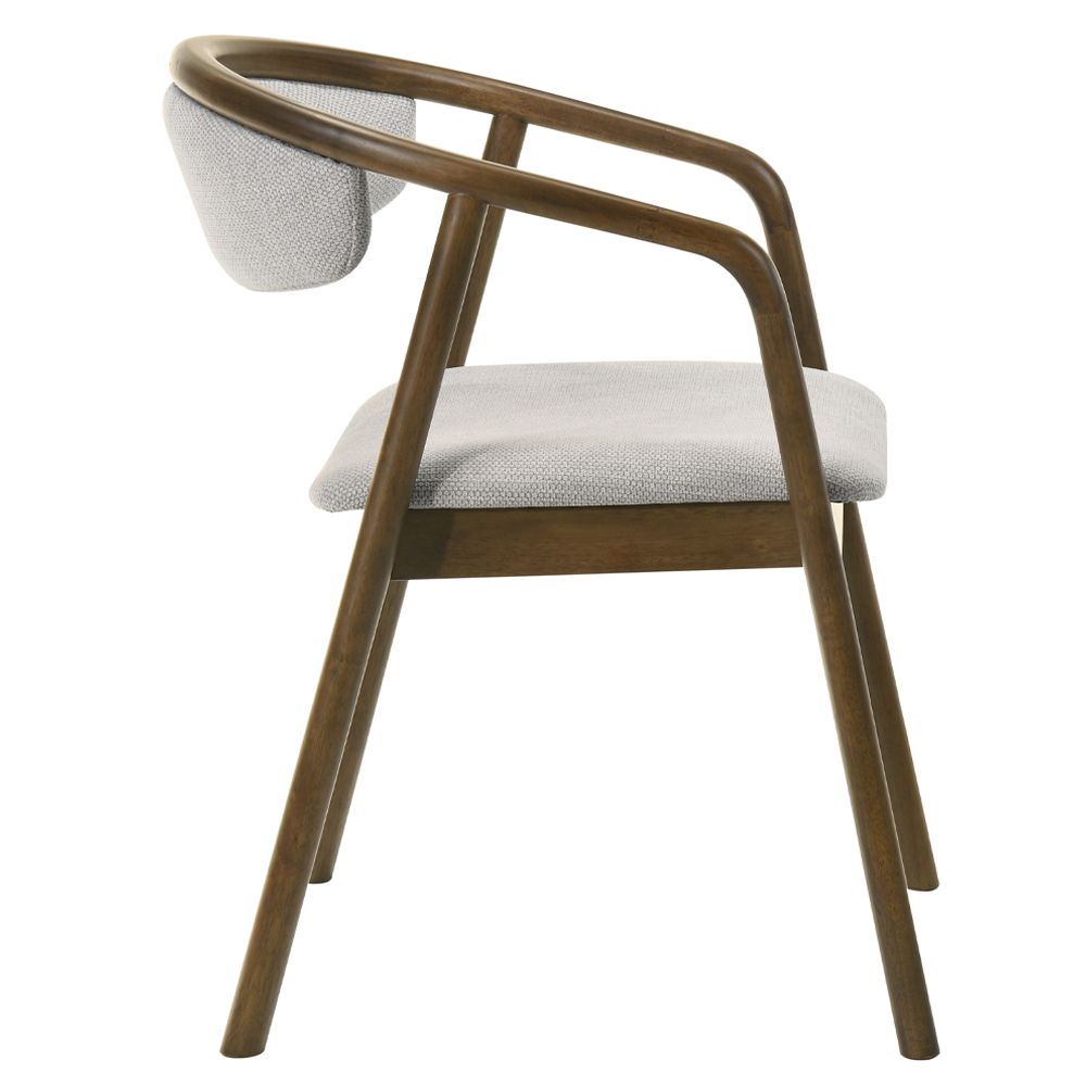Delina - Side Chair - Walnut, dark brown, view 3