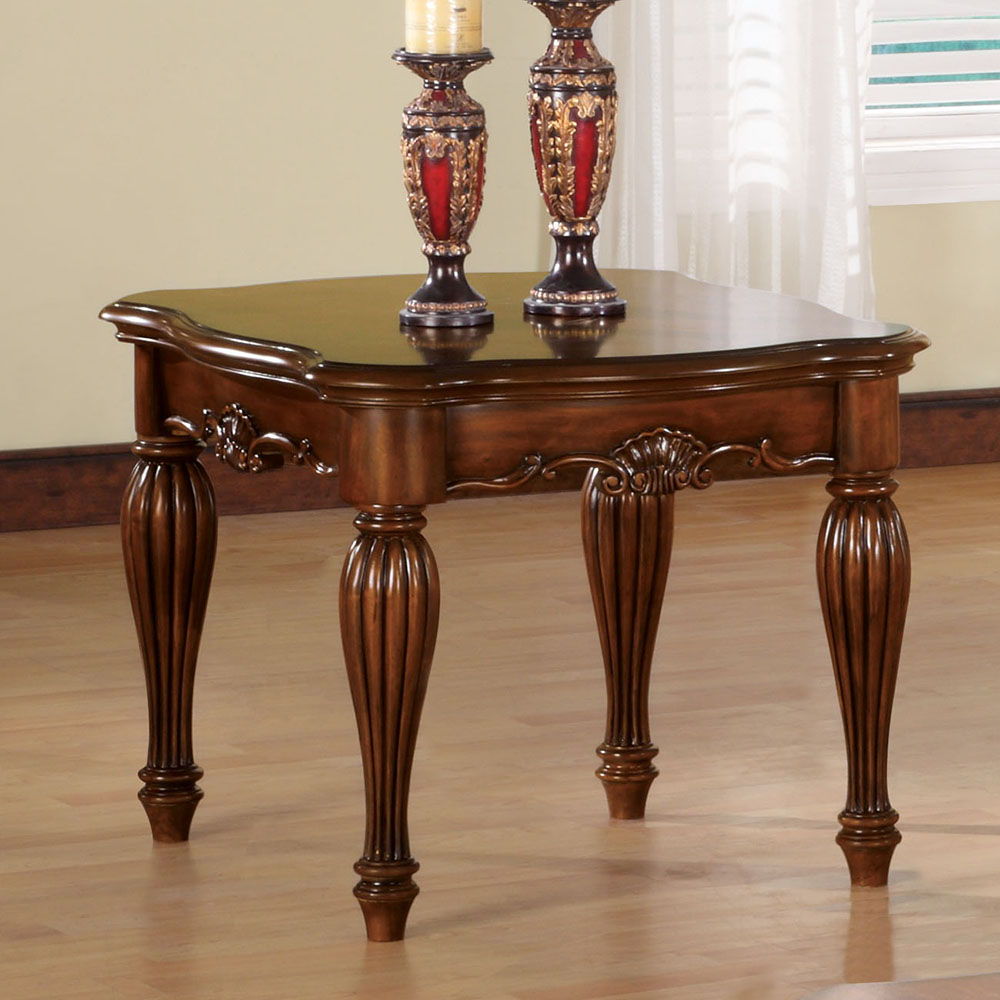 Dreena - End Table - Cherry, dark brown