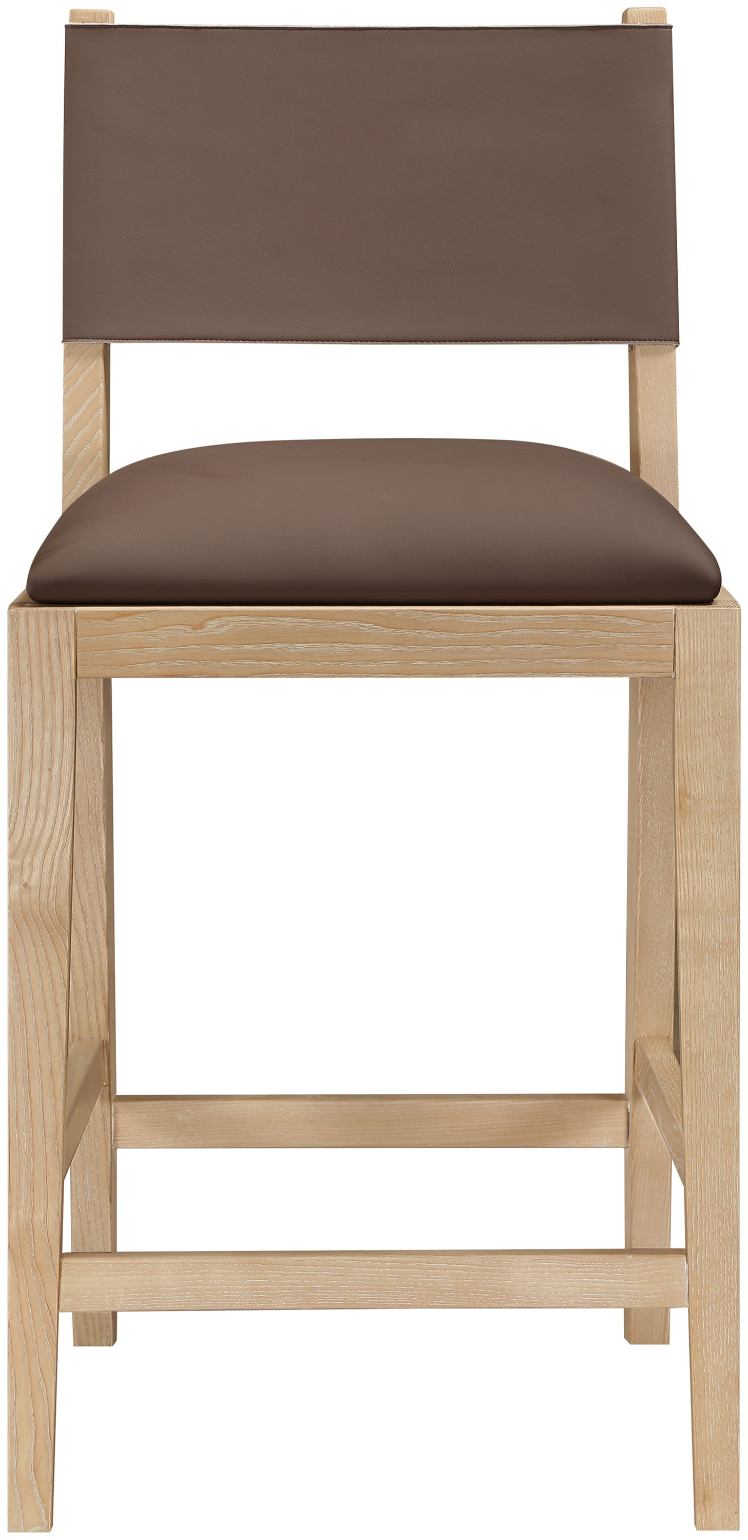 Avon - Vegan Leather Counter Stool - Brown