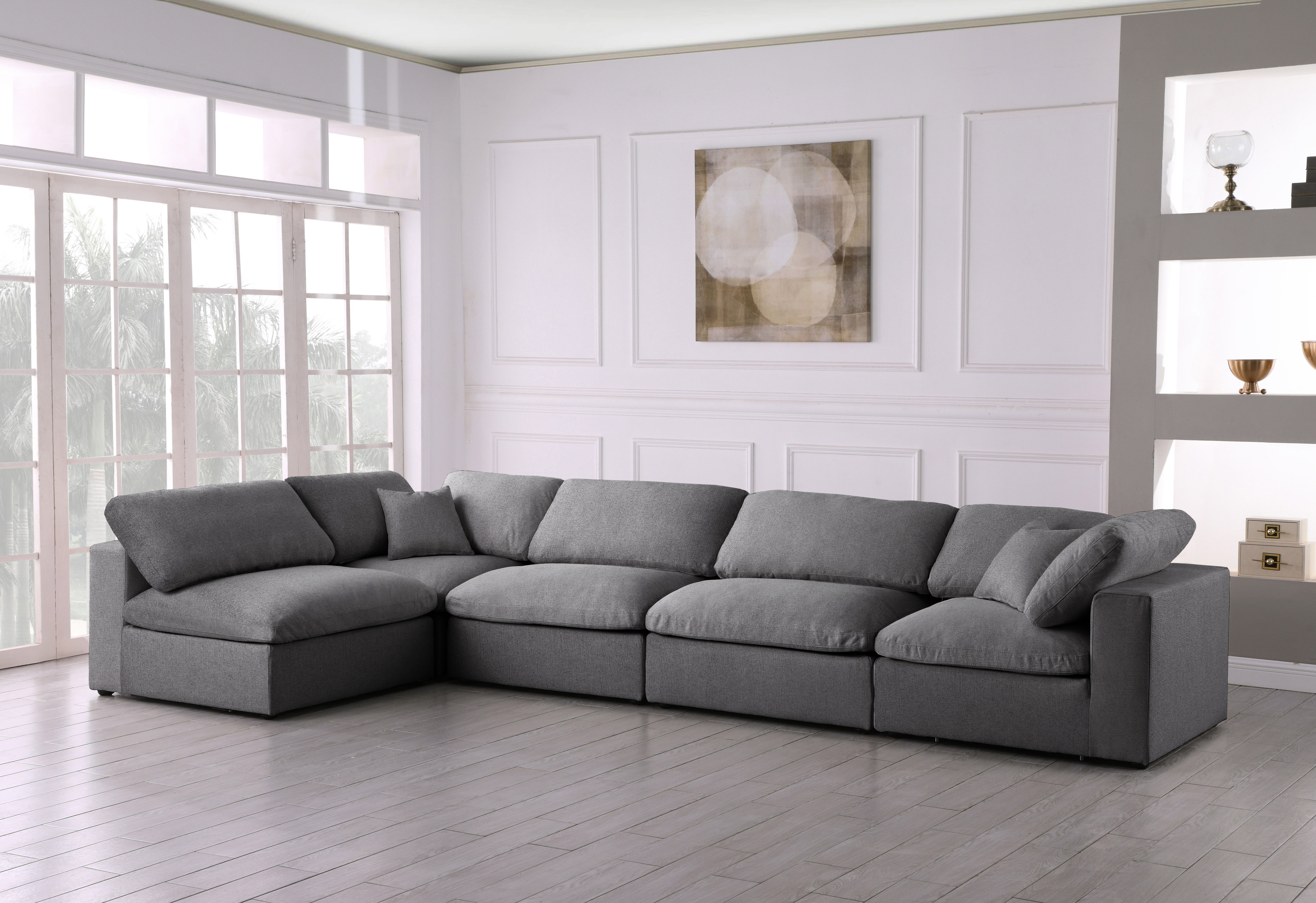 Serene - 5 Piece Modular Sectional - Gray