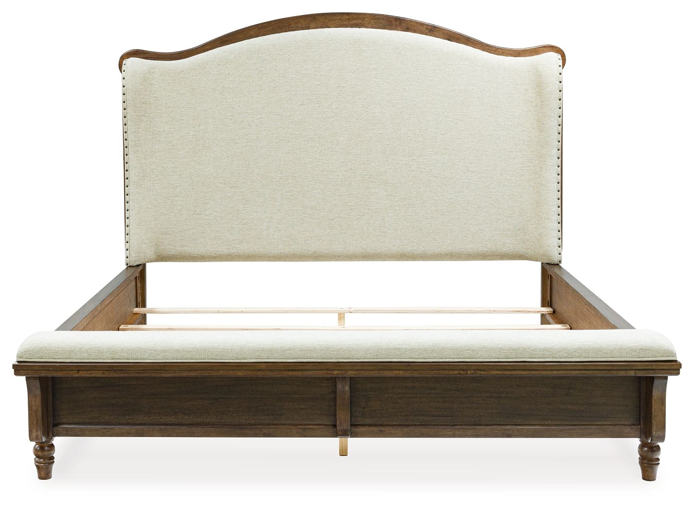 Ashley Furniture Sturlayne - 5 Pc. - Dresser, Mirror, Queen Upholstered Panel Bed - Brown - Image 9