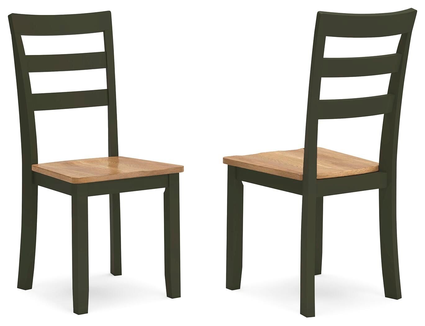 Gesthaven – Dining Room Side Chair (Set of 2) – Natural / Green