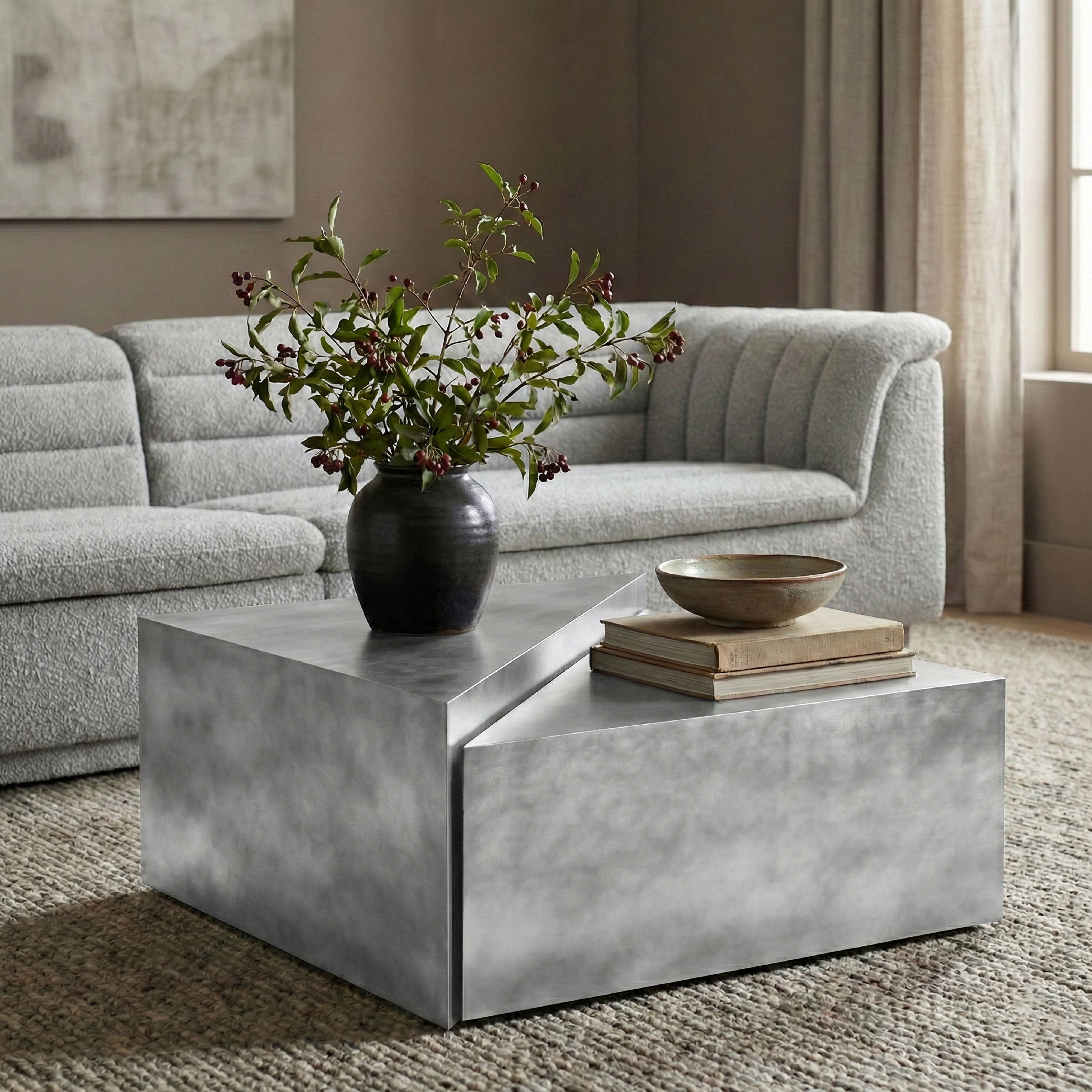 Zani - Iron Coffee Table - Silver