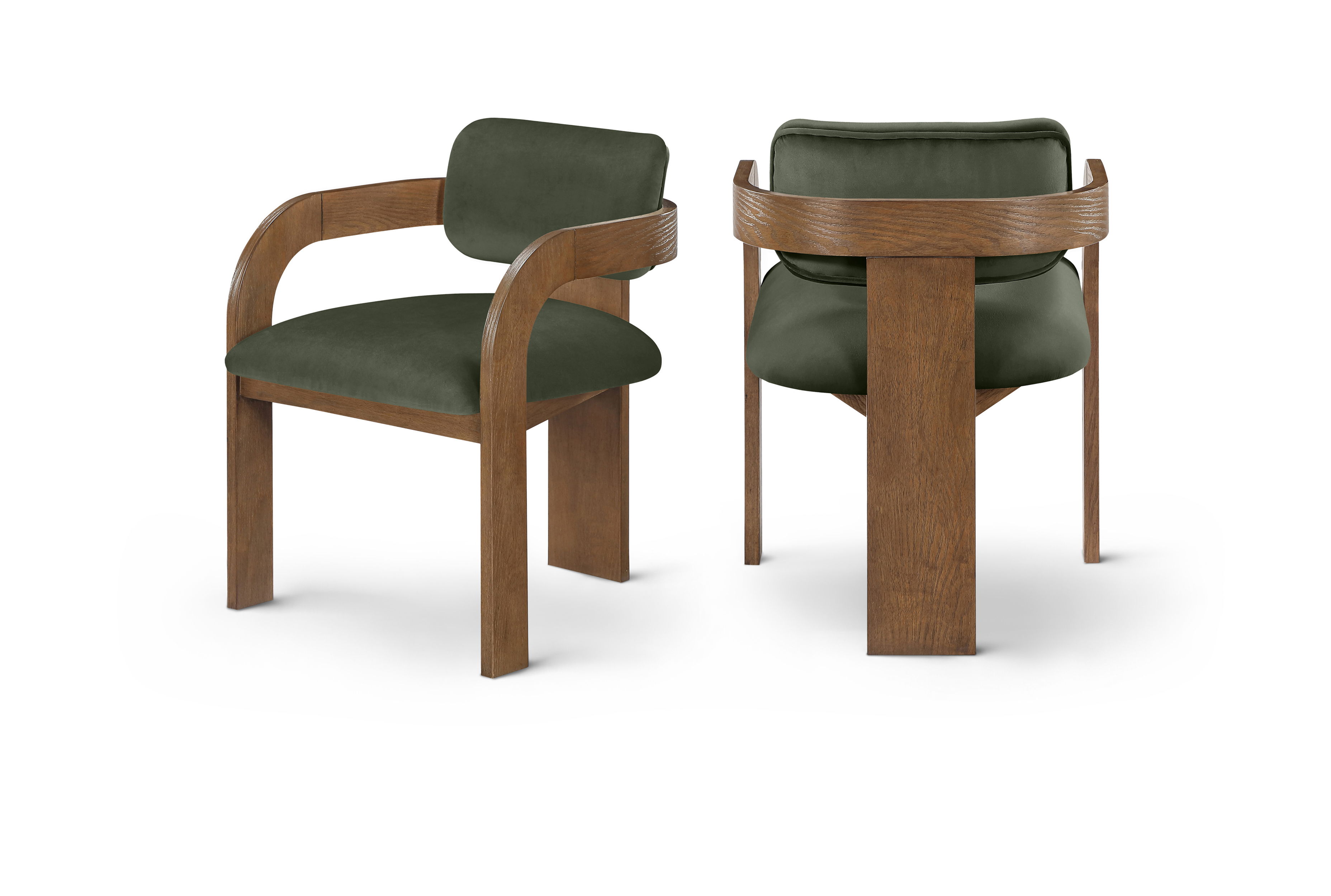 Cedra - Velvet Performance Fabric Upholstered Dining Chair (Set of 2) - Green