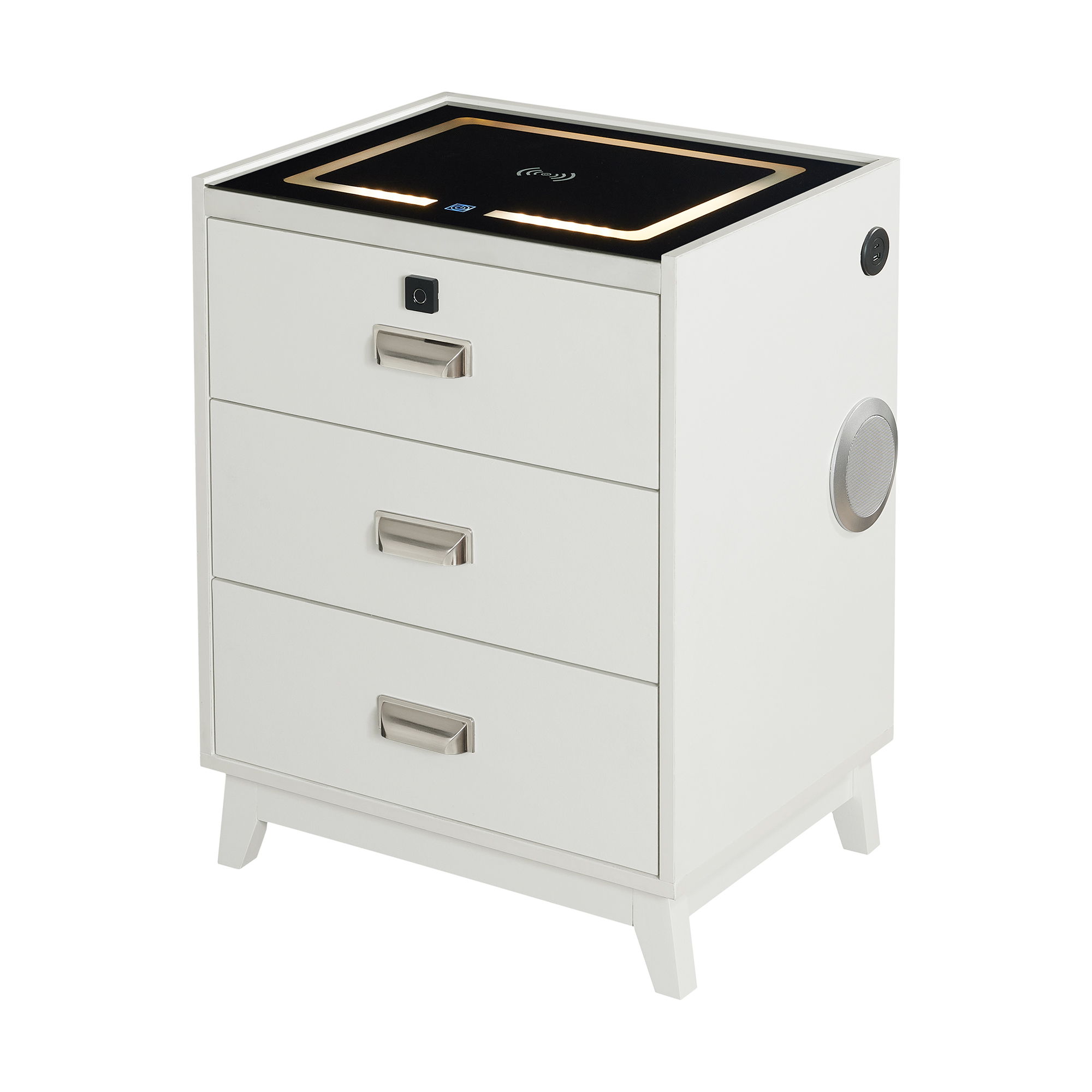 Rio - Nightstand With Electronic Features - White