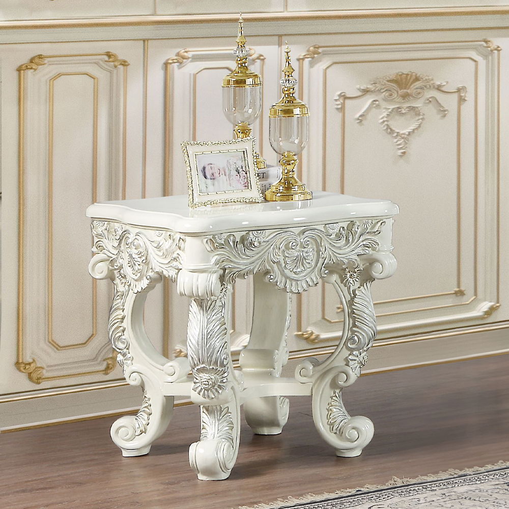 Adara - End Table - Antique White, beige, view 7