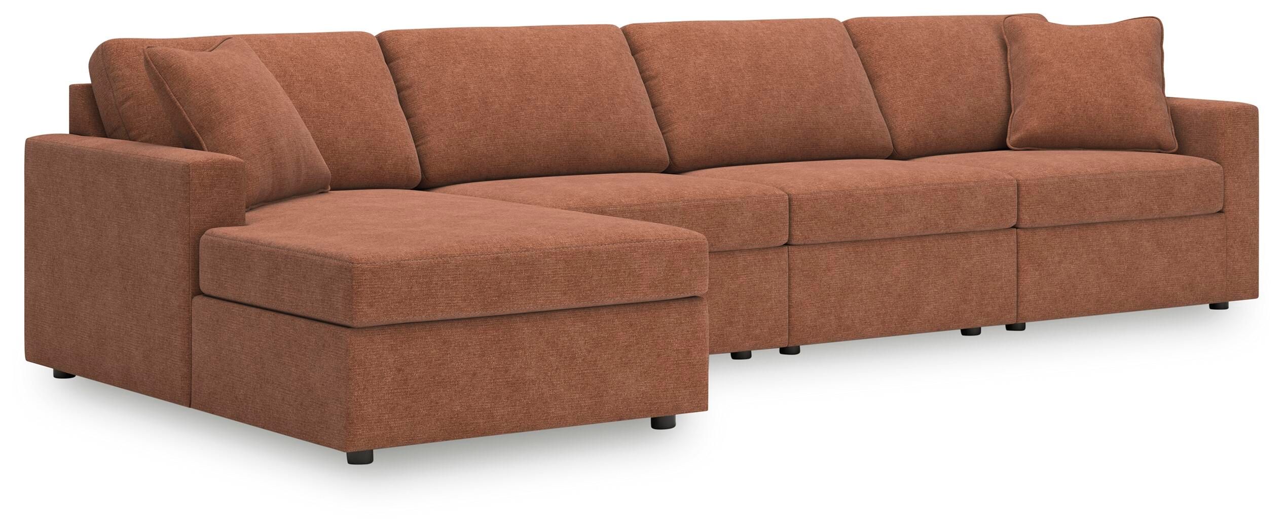 Modmax – 4-Piece Sectional With Laf Corner Chaise – Spice
