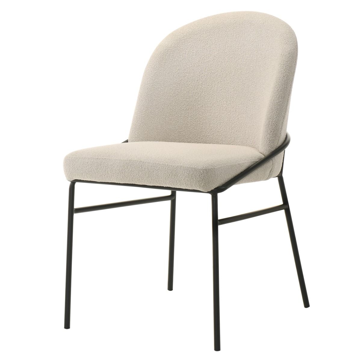 Lark - Side Chair (Set of 2) - White / Black, white