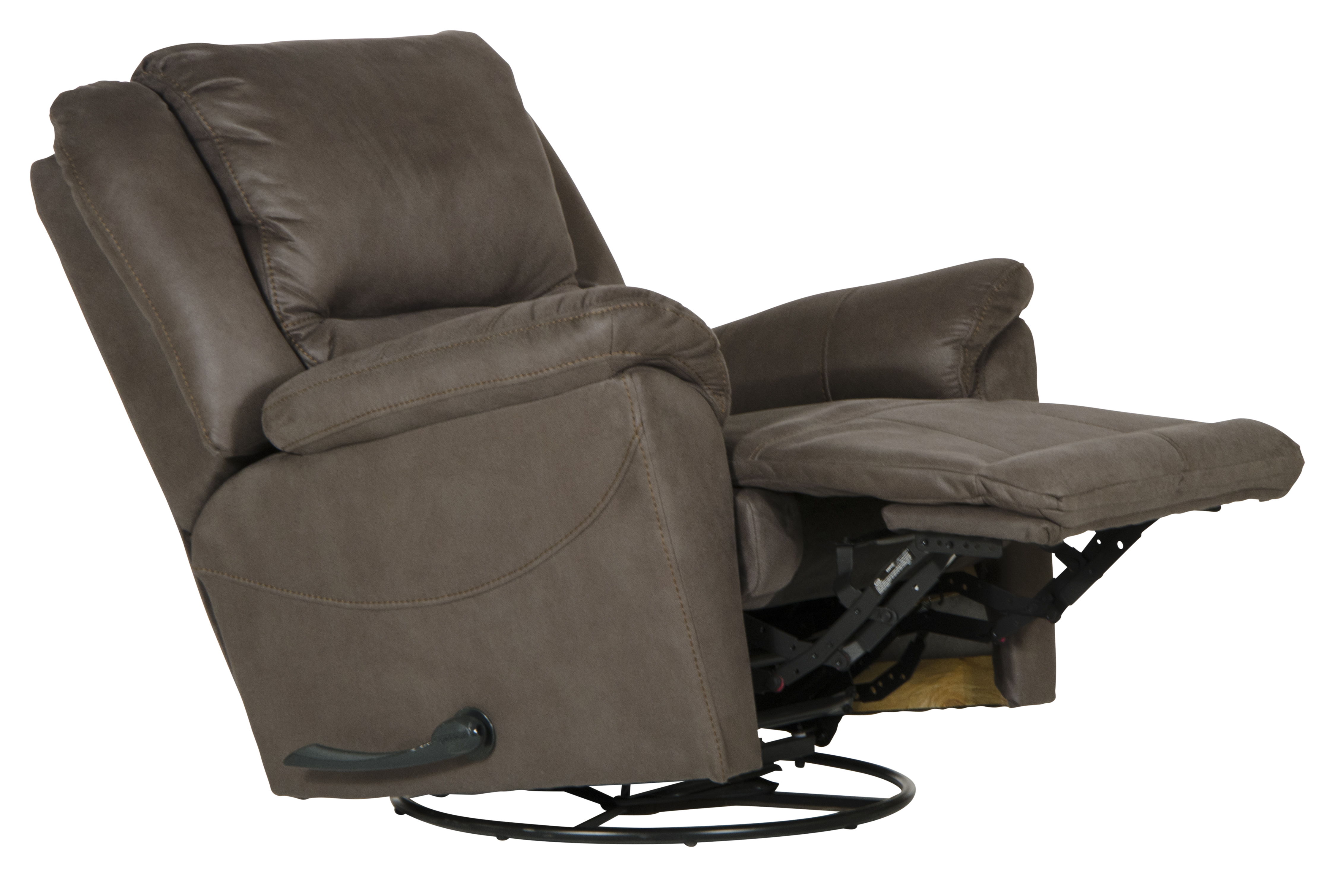 Cole - Chaise Swivel Glider Recliner - Charcoal