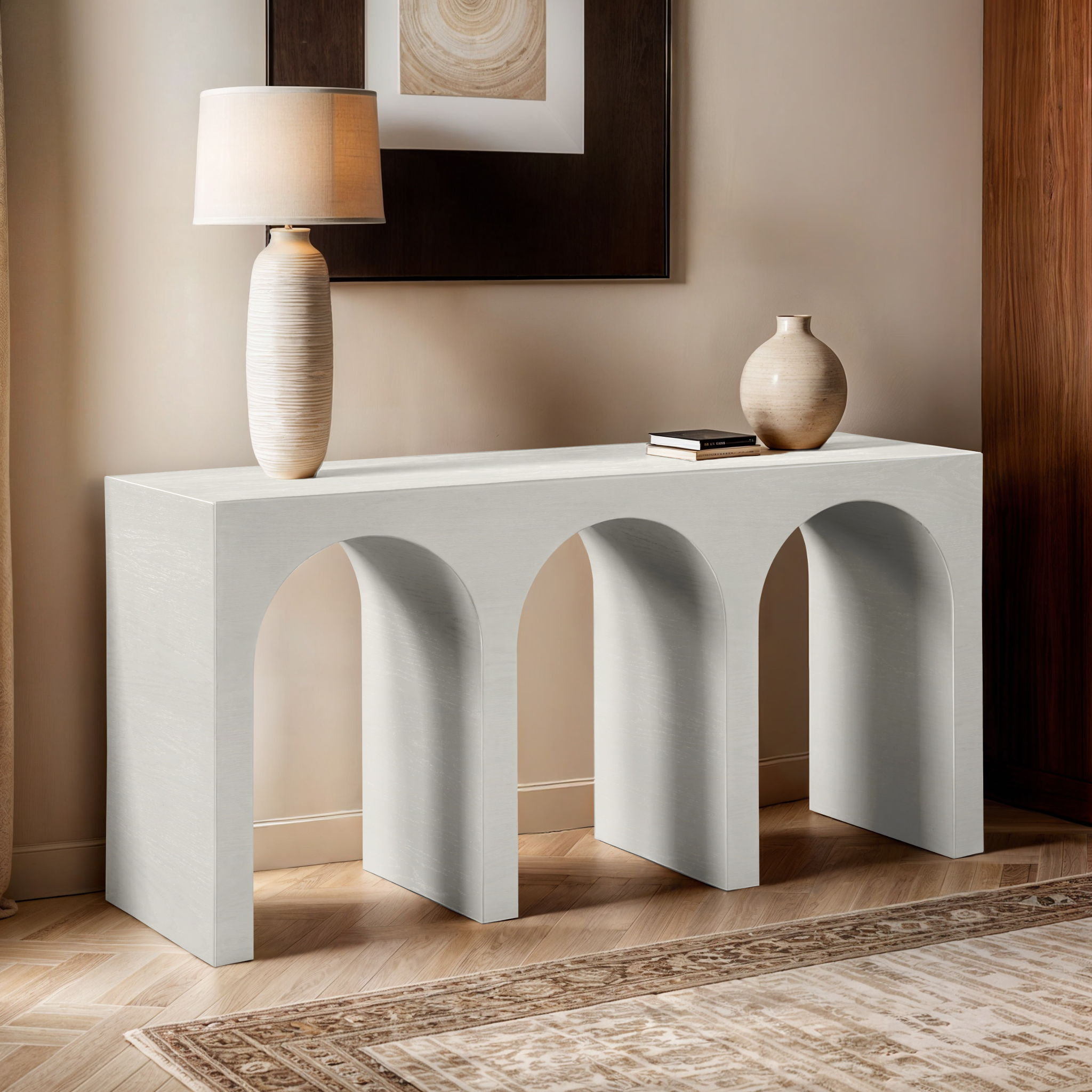 June - Console Table - Cream Oak
