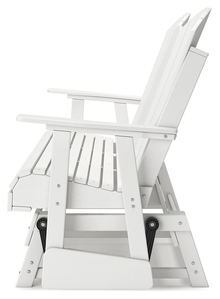 Ashley Furniture Hyland Wave - Glider Loveseat - White - Image 8