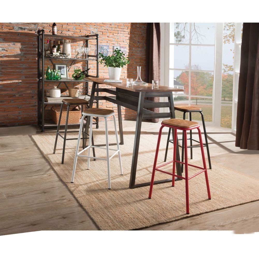 Scarus - Bar Table - Natural & Gunmetal, light brown, view 2