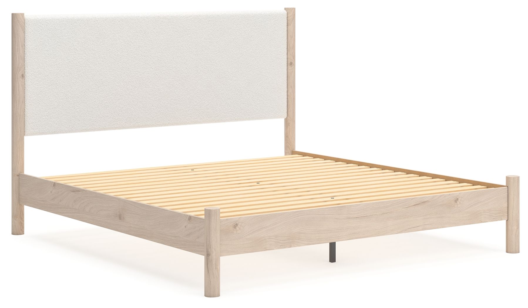 Cadmori - King Upholstered Panel Bed - Two-tone