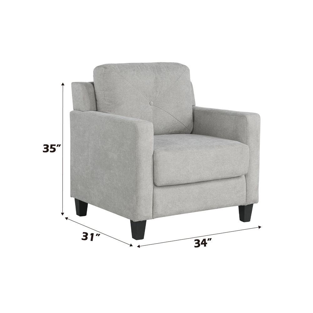 Horatio - Chair - Taupe Chenille, gray, view 6