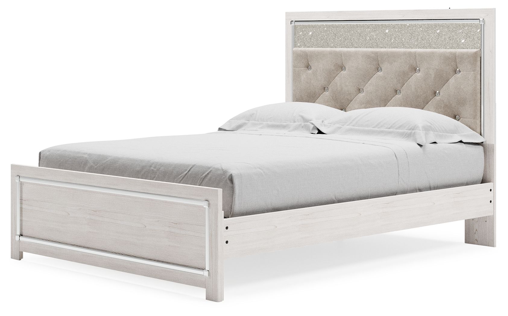 Ashley Furniture Altyra - Queen Panel Bed With Roll Slats - White - Image 3