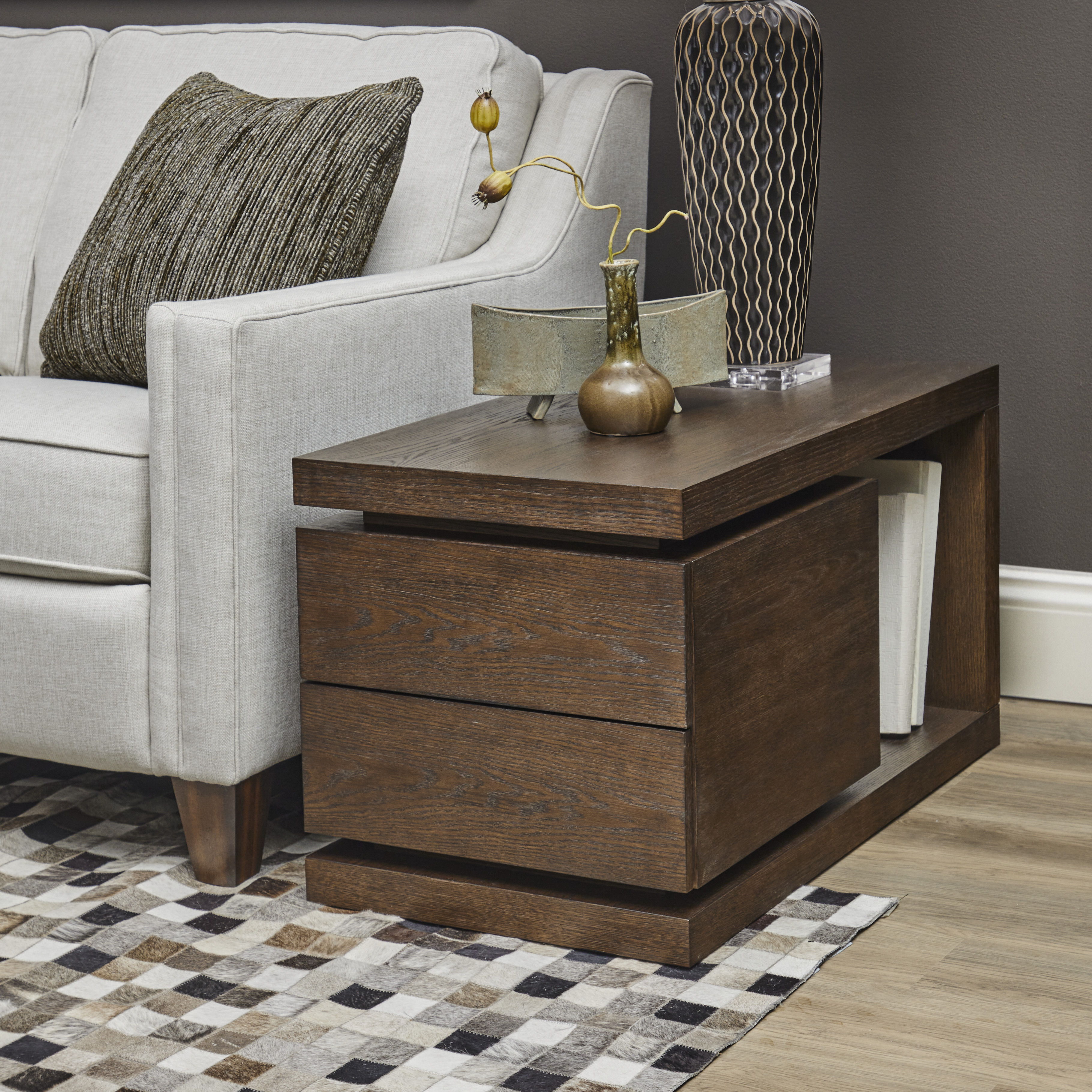 Athens - End Table - Chocolate Brown, dark brown, view 7
