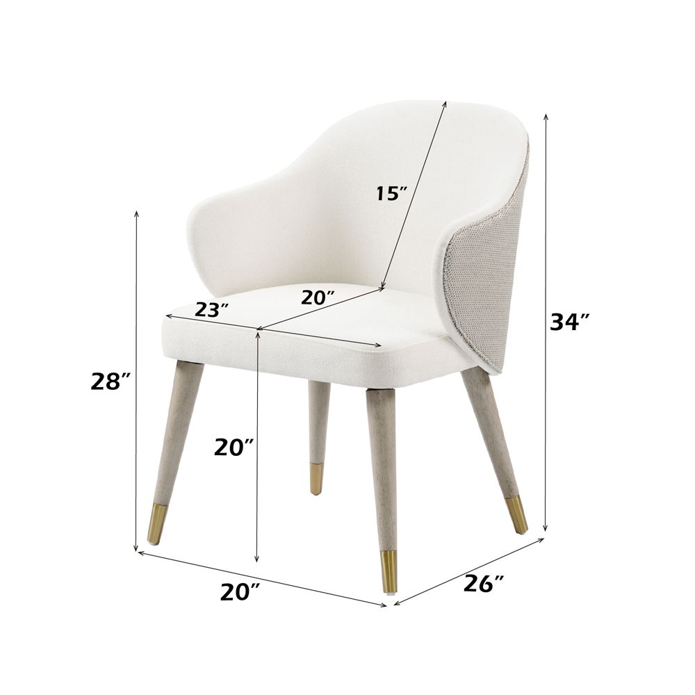 Charity - Side Chair (Set of 2) - Gray Oak, white, view 6
