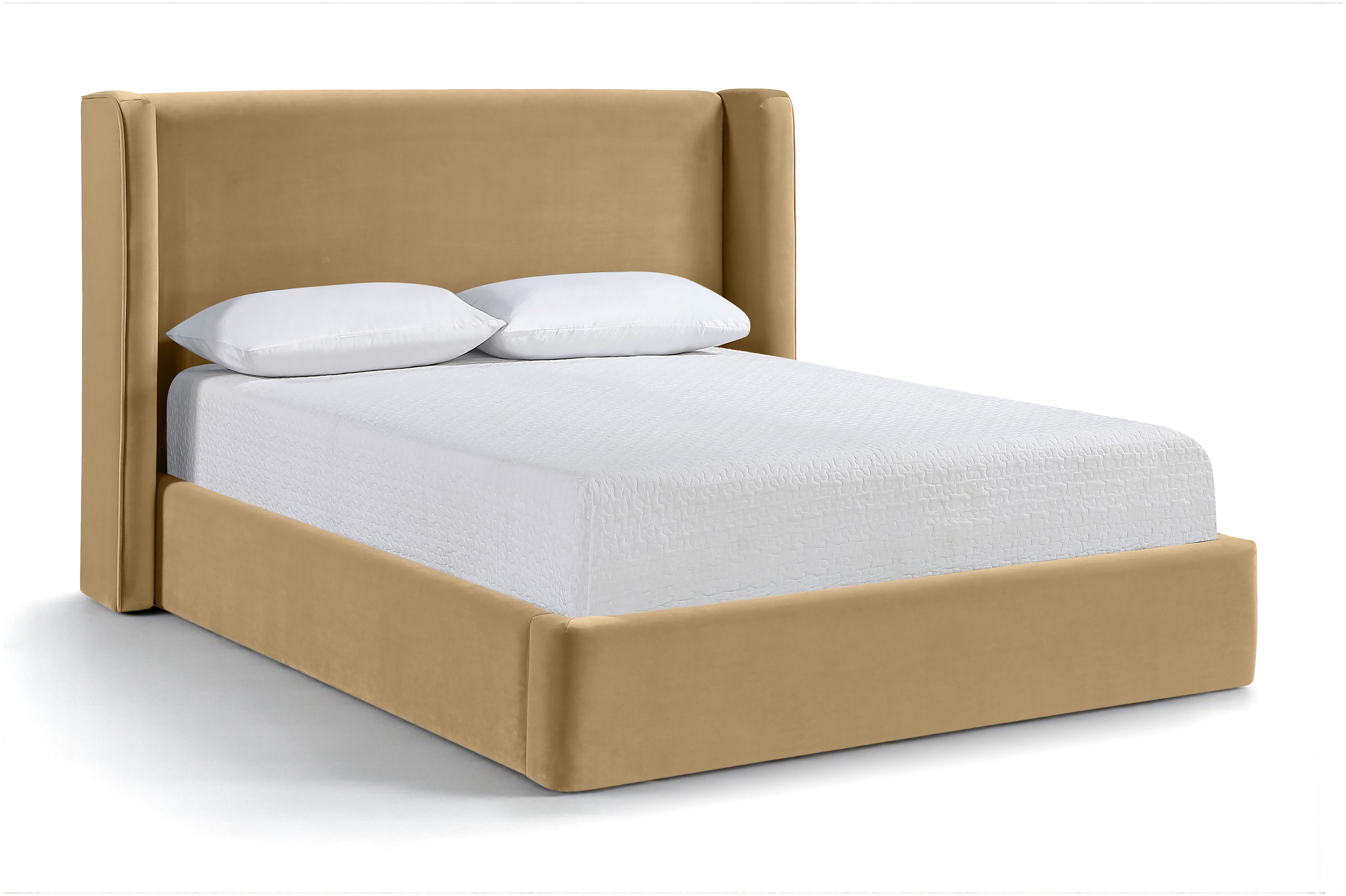 Kendall - Velvet Upholstered King Bed - Camel