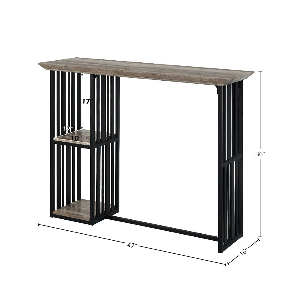 Zudora - Counter Height Table - Oak & Sandy Black, black, view 7