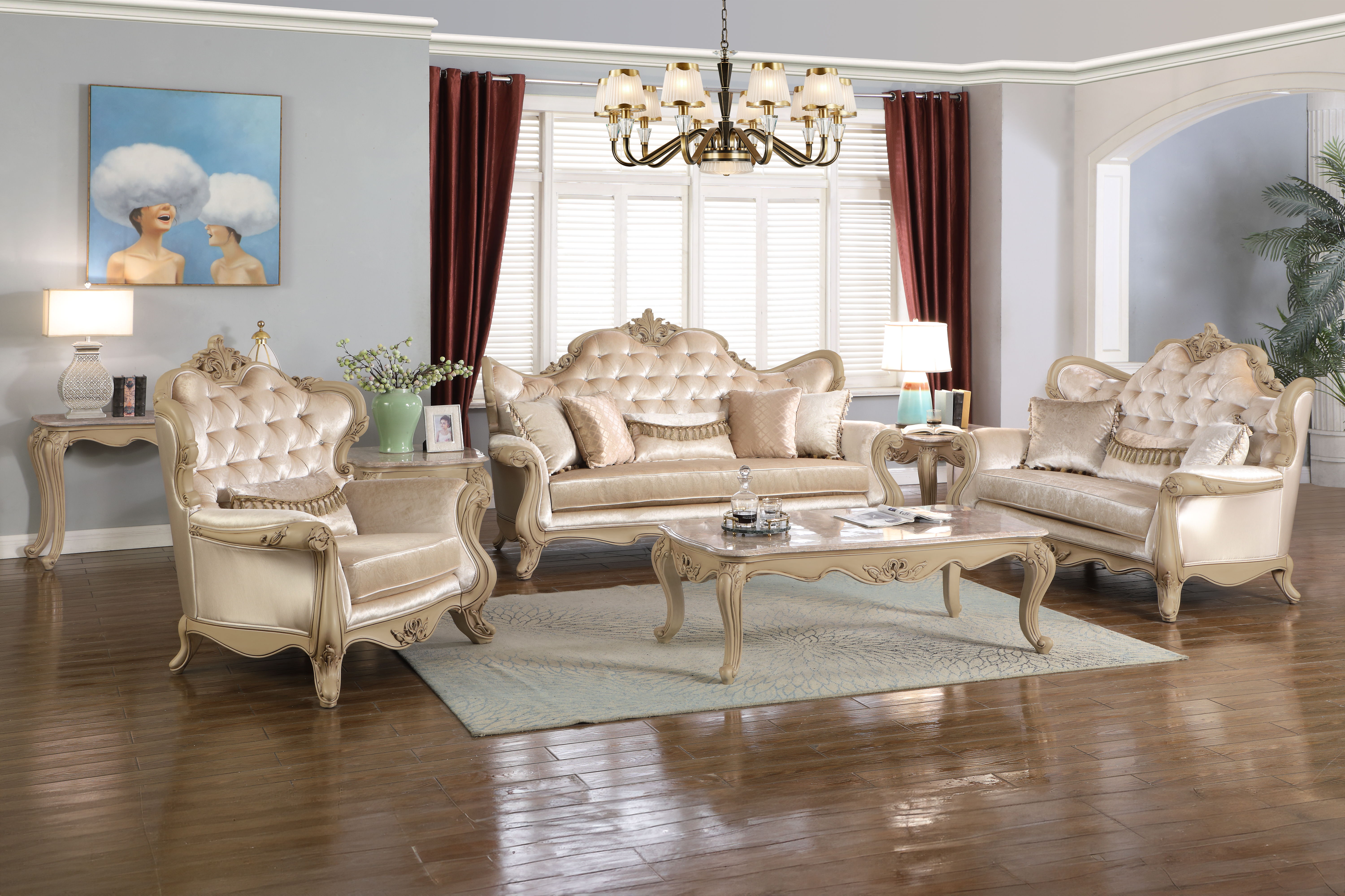 Monique - Sofa - Silver, gray
