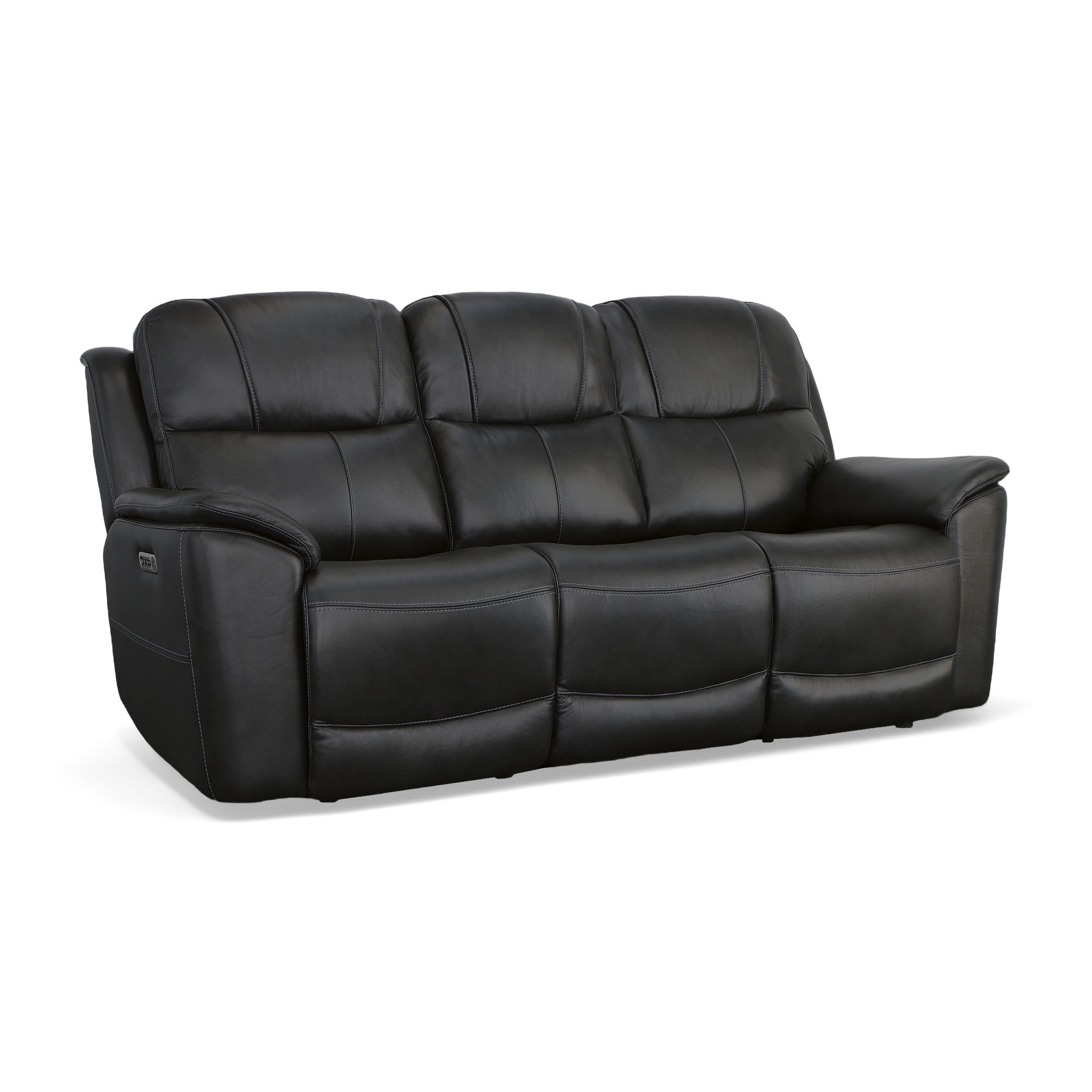 Crew - Power Reclining Sofa With Power Headrests & Lumbar - Raven, black, view 2