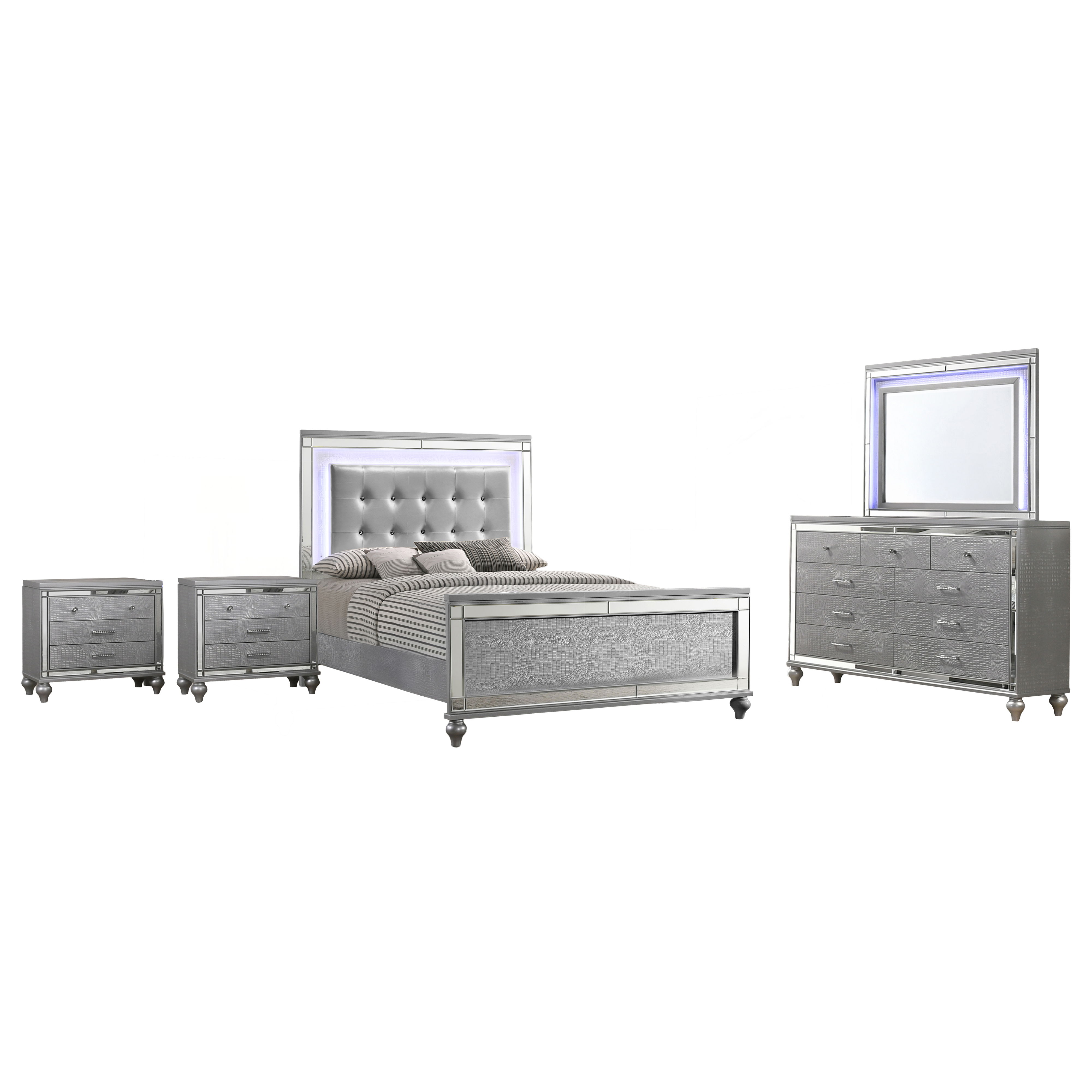 Queen · 5 Pc · Bed & Dresser & Mirror & 2 Nightstands