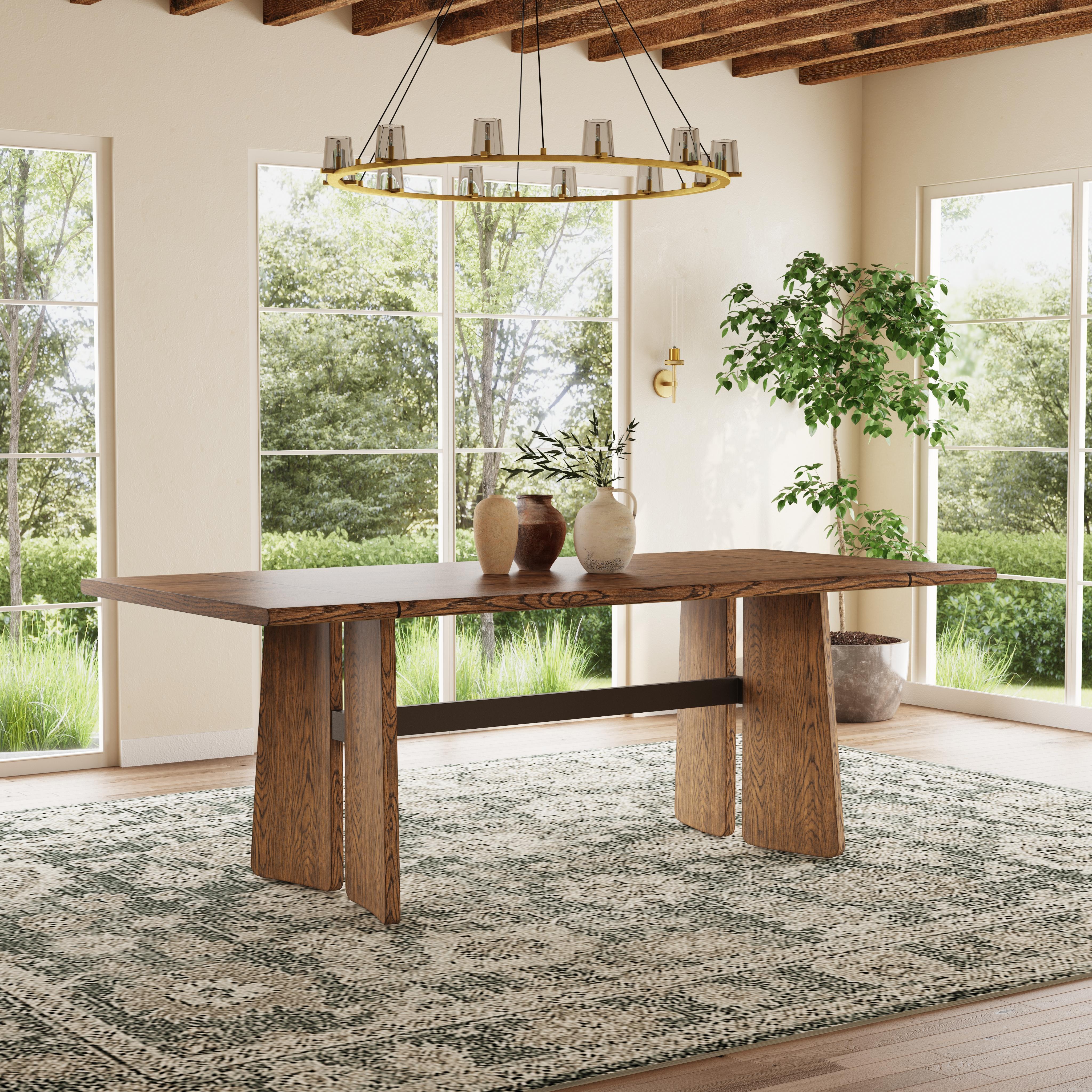 Lyra - Rectangular Dining Table - Light Brown, light brown, view 6