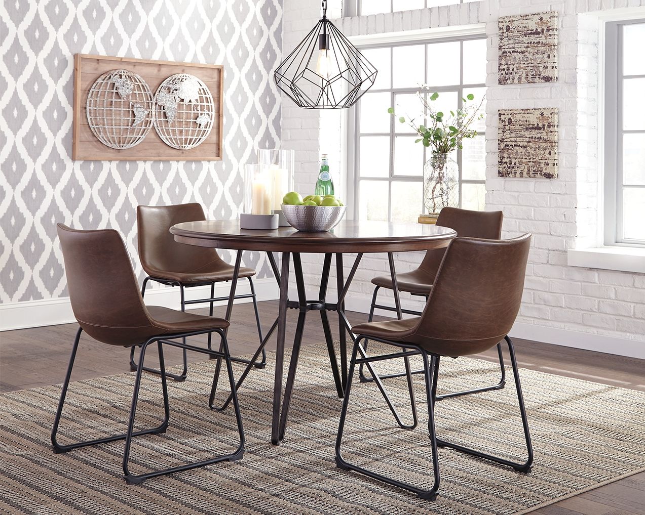 Centiar Two-Tone Brown Round Dining Room Table