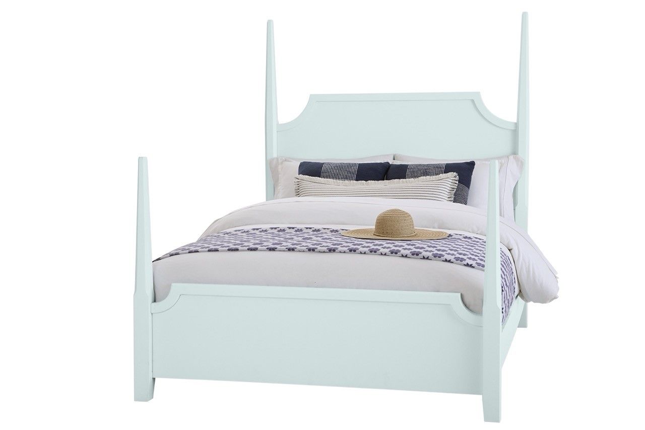 Vaughan-Bassett Tide & Timber - California King - Pencil Post Bed - Blue Maple