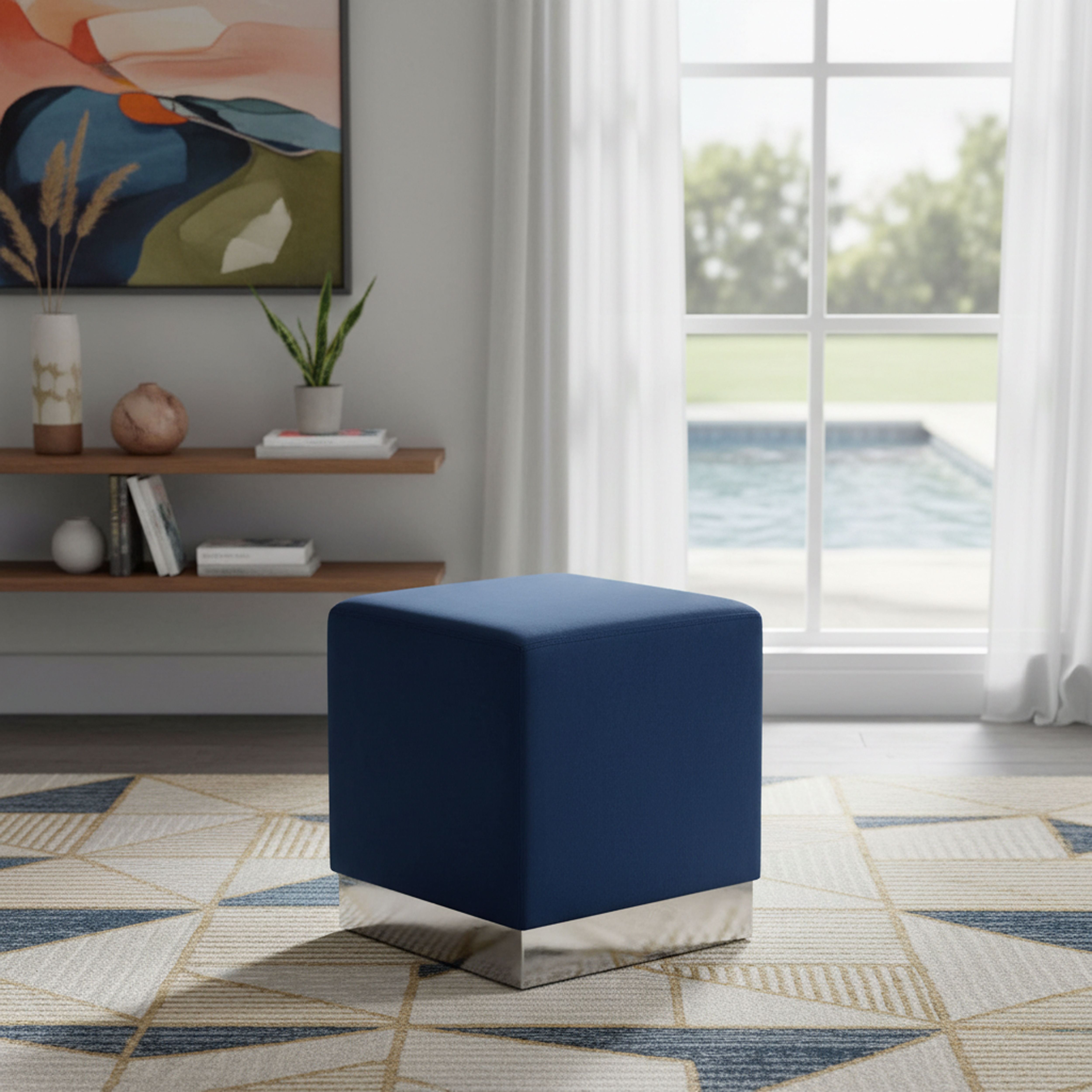 Jax - Ottoman / Stool - Navy