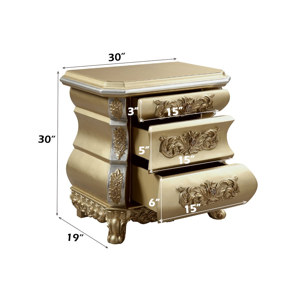 Seville - Nightstand - Gold, gold, view 4