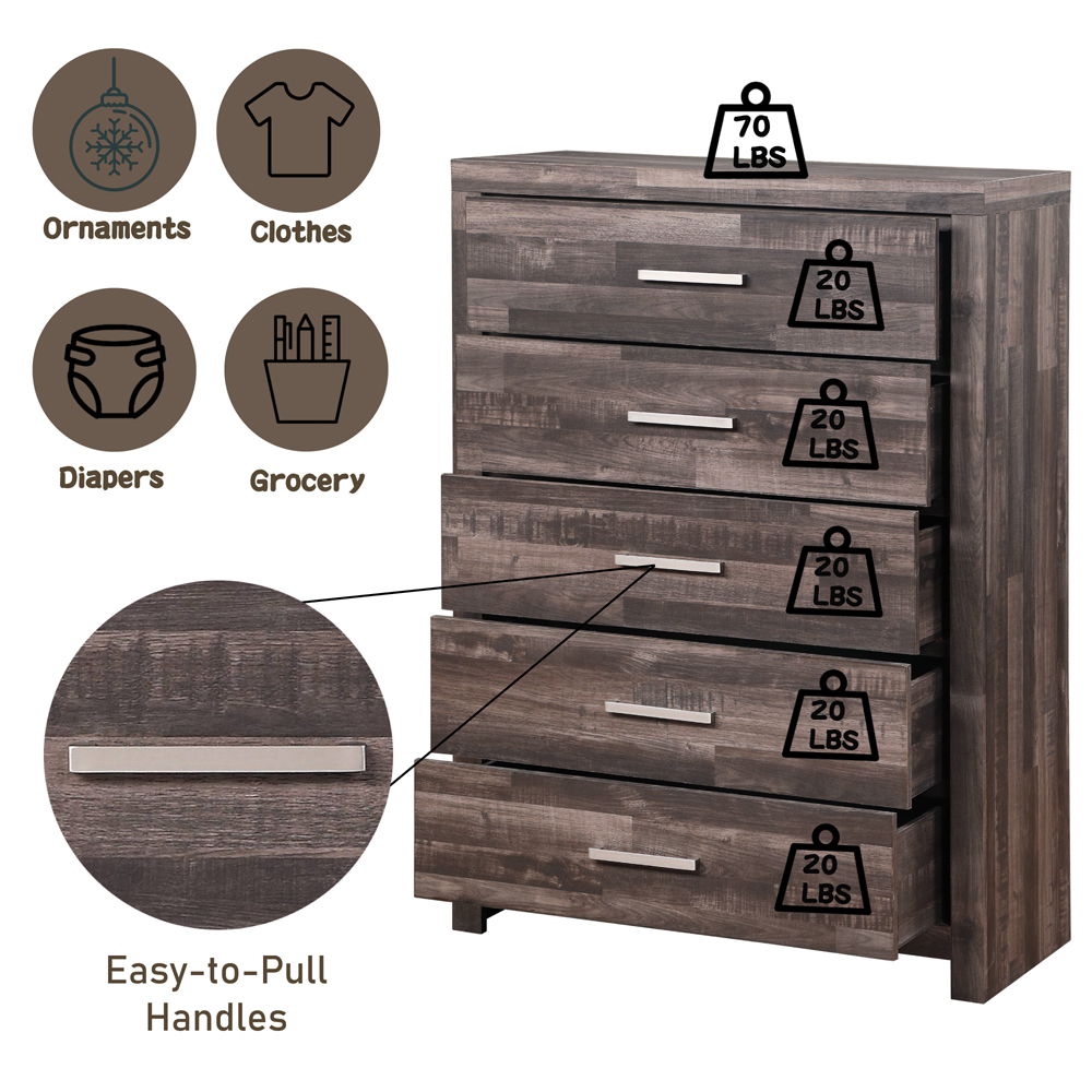 Juniper - Chest - Dark Oak, dark brown, view 6
