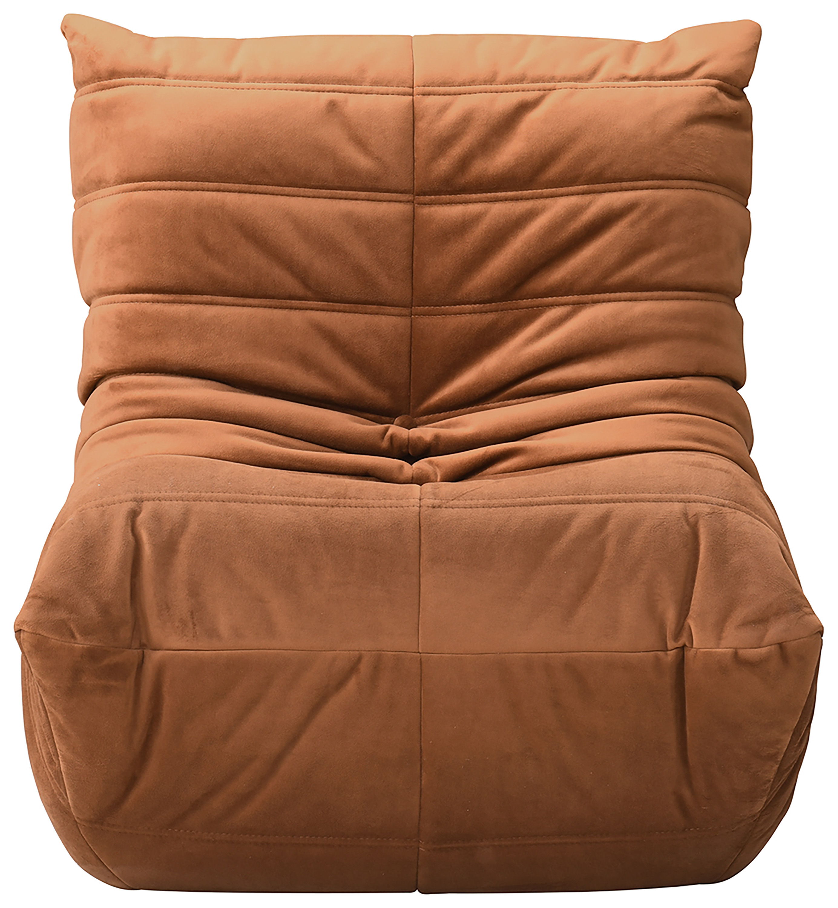 Relax - Velvet Upholstered Chair - Cognac