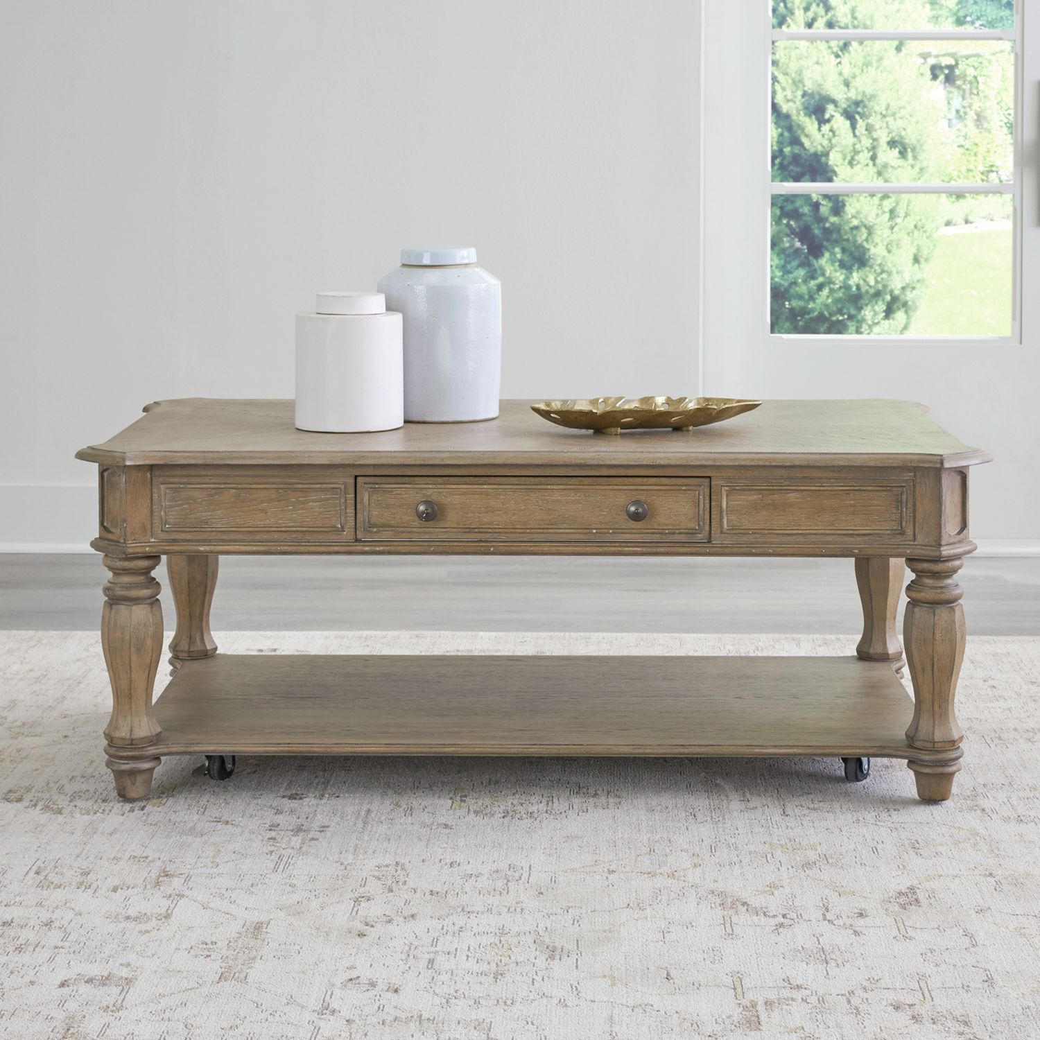 Liberty Furniture Magnolia Manor - Rectangular Cocktail Table - Brown