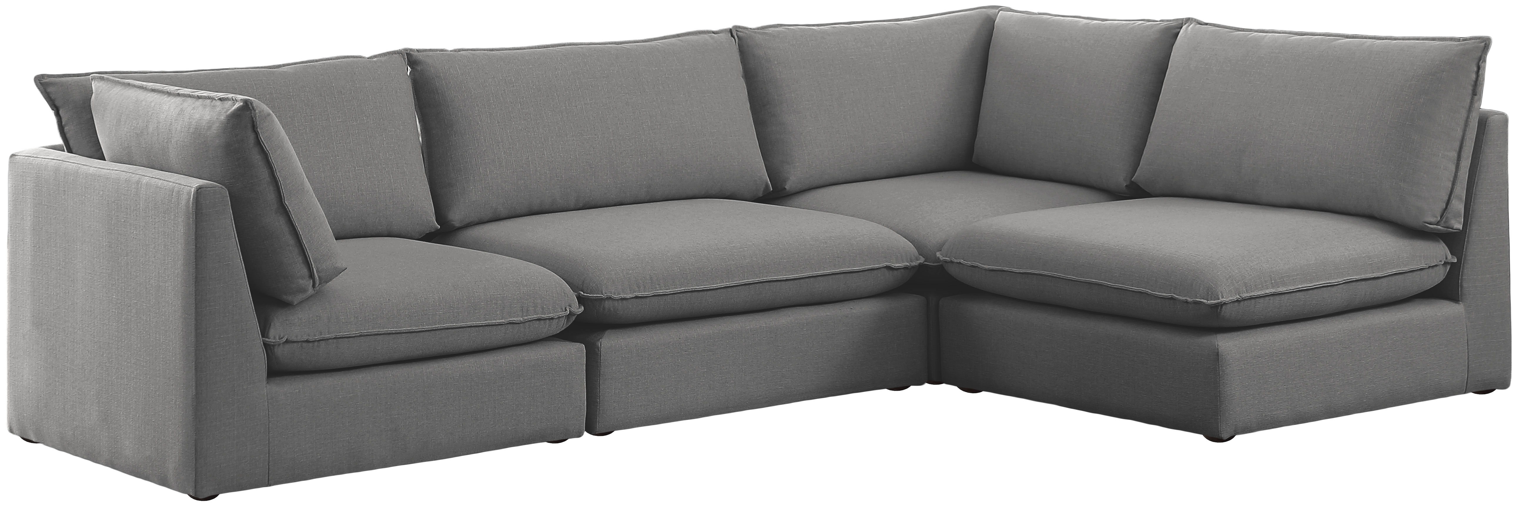 Mackenzie - 4 Piece Modular Sectional - Gray